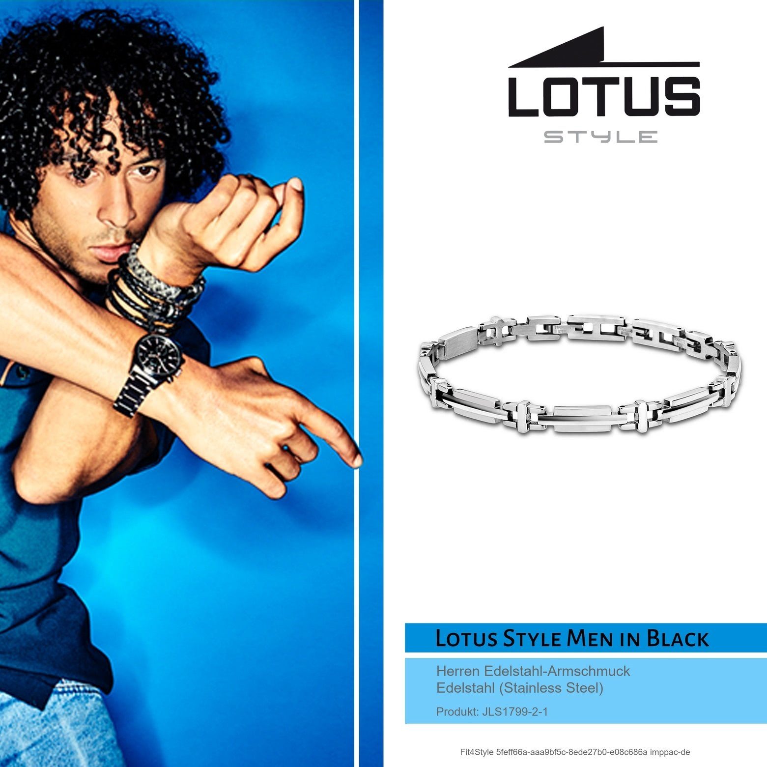 Style Edelstahl Lotus Steel) Armband LS1799-2/1 für silber Style Edelstahlarmband (Armband), (Stainless Armbänder Lotus Herren