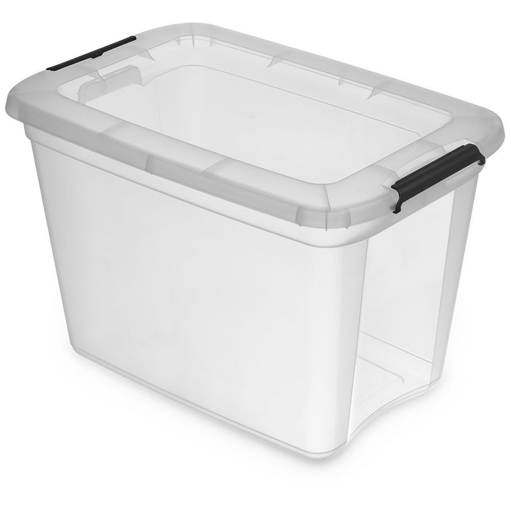 Kreher Aufbewahrungsbox Robust Store mit Deckel in Transparenter