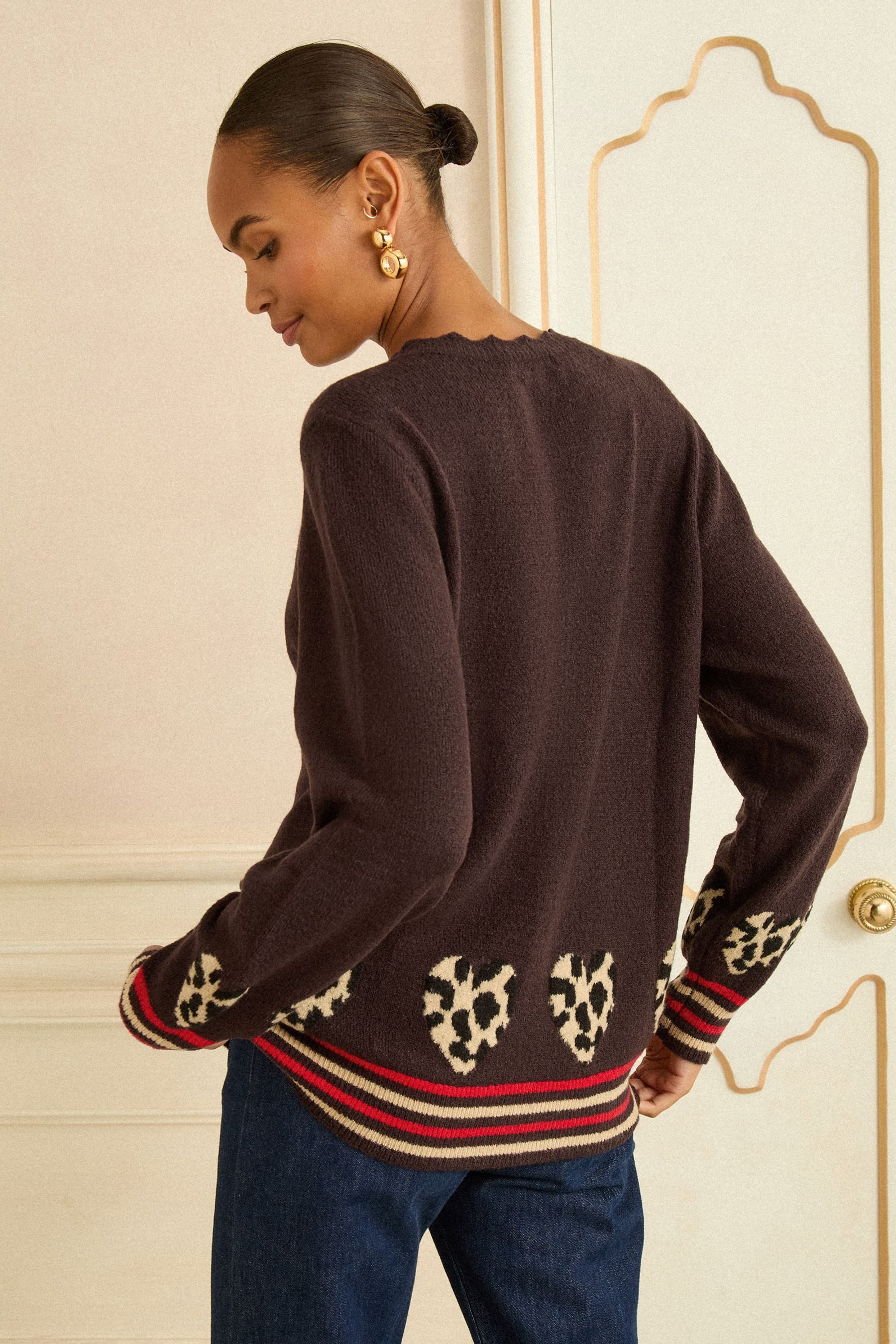 Love & Roses Strickpullover Love & Roses Strickpullover, Animal-Print, Regular (1-tlg)