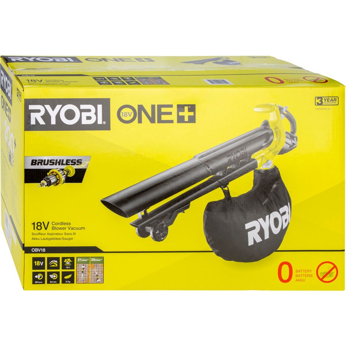RYOBI Laubsauger OBV18 18V Akku-Laubsauger