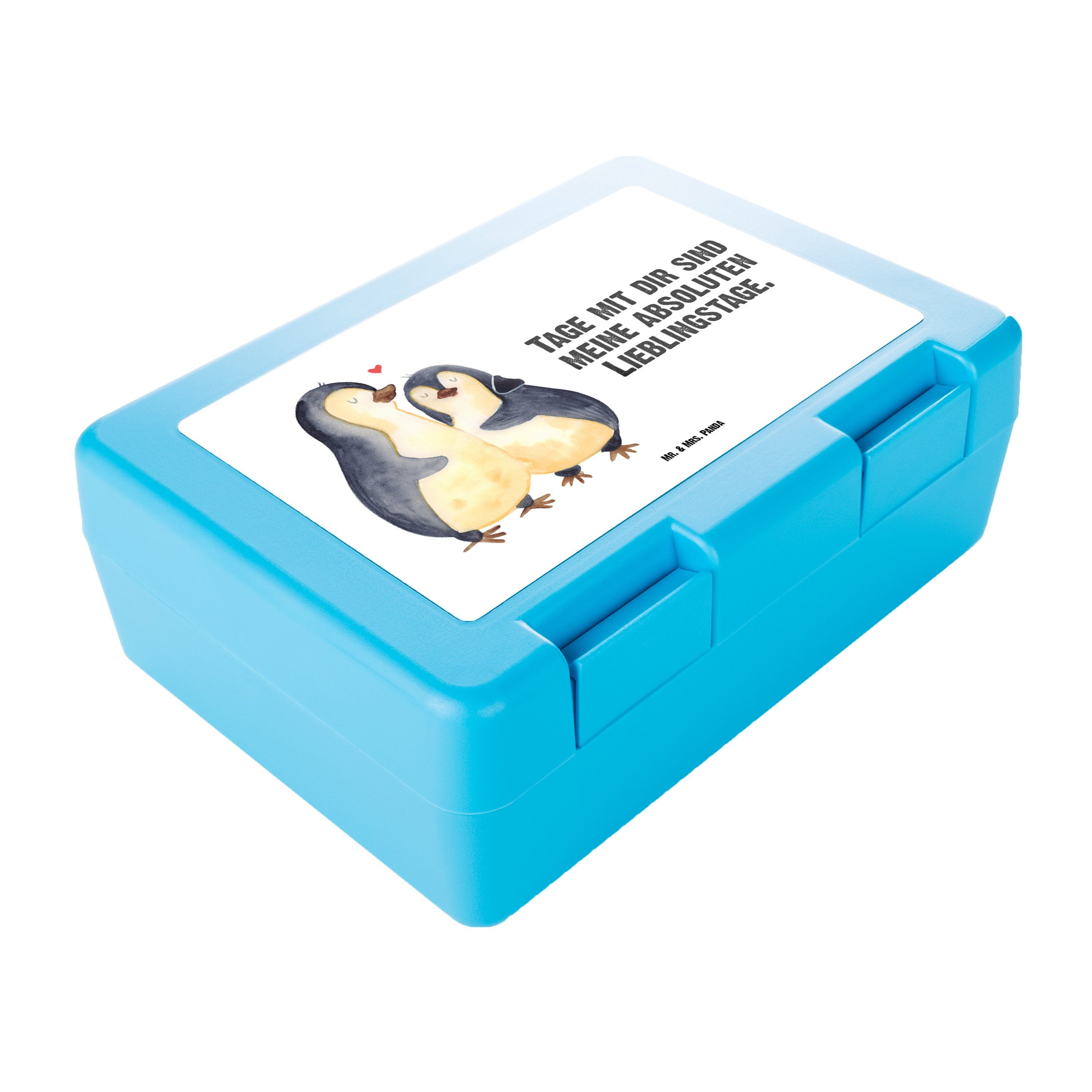 Mr. & Butterdose Umarmung, (1-tlg) - - Kunststoff, Pinguin Hochze, Weiß Liebe, Snackbox, Panda Geschenk, umarmend Premium Mrs