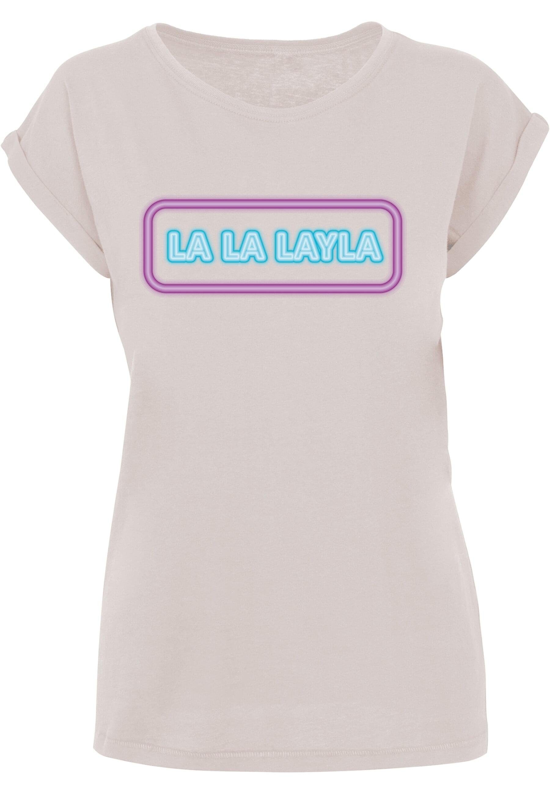 Merchcode T-Shirt LA LAYLA Damen LA T-Shirt pink (1-tlg) Ladies