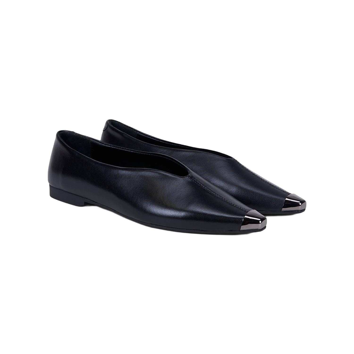 Desa DESA Damen-Ballerinas aus Leder mit spitzer Zehenpartie Ballettschuh