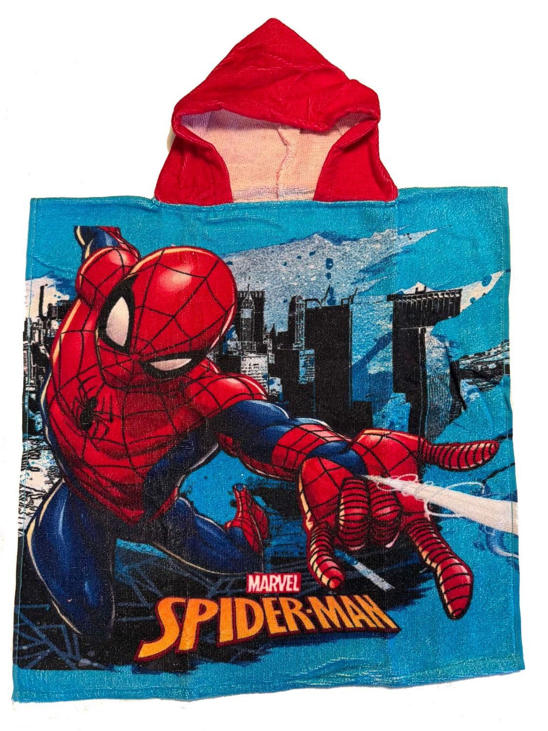 texpot Badeponcho Kinderbademantel Spiderman, 55, Baumwolle, strapazierfähig