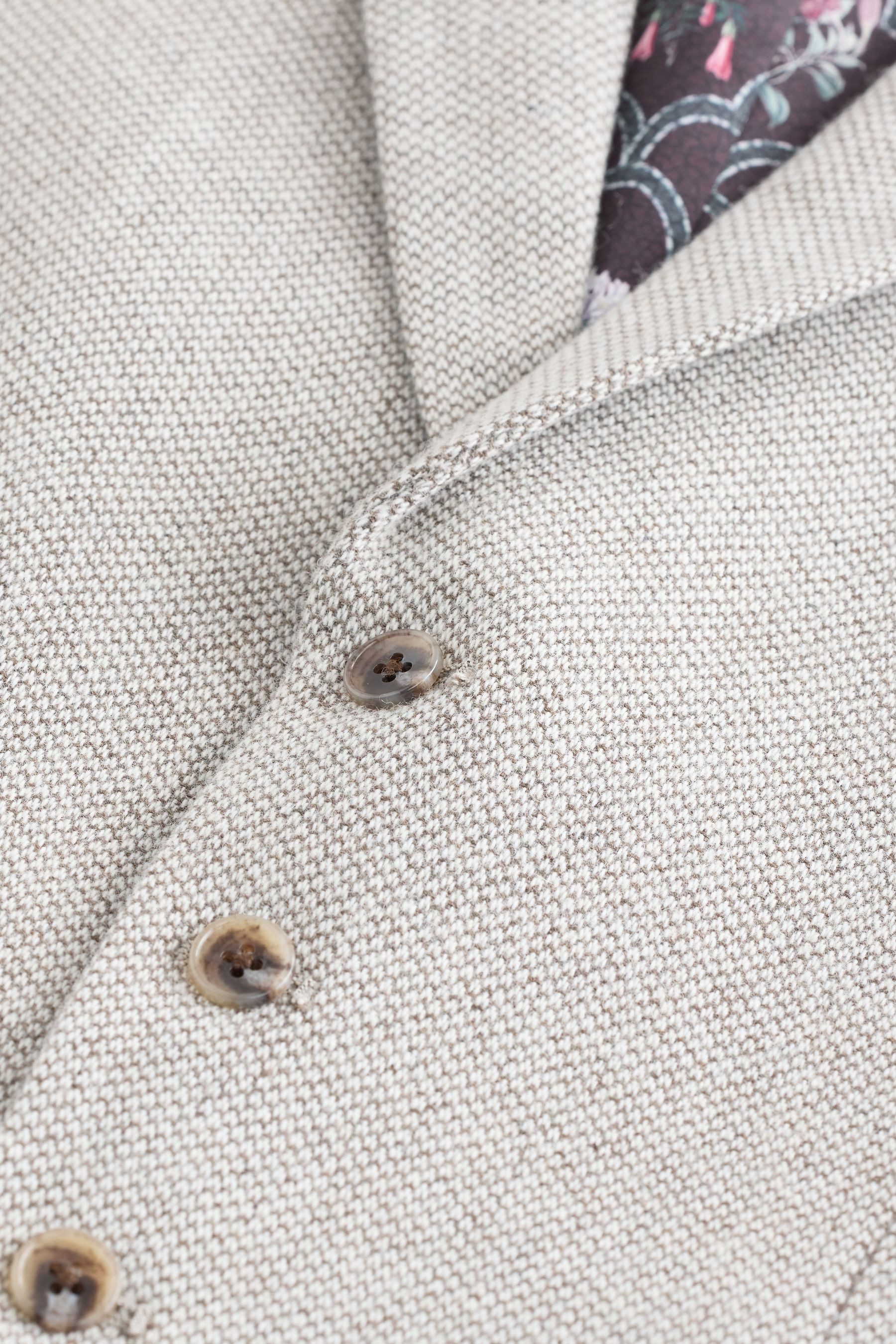 Next Anzugweste Slim Fit Anzugsakko aus strukturiertem Wollgemisch (1-tlg)