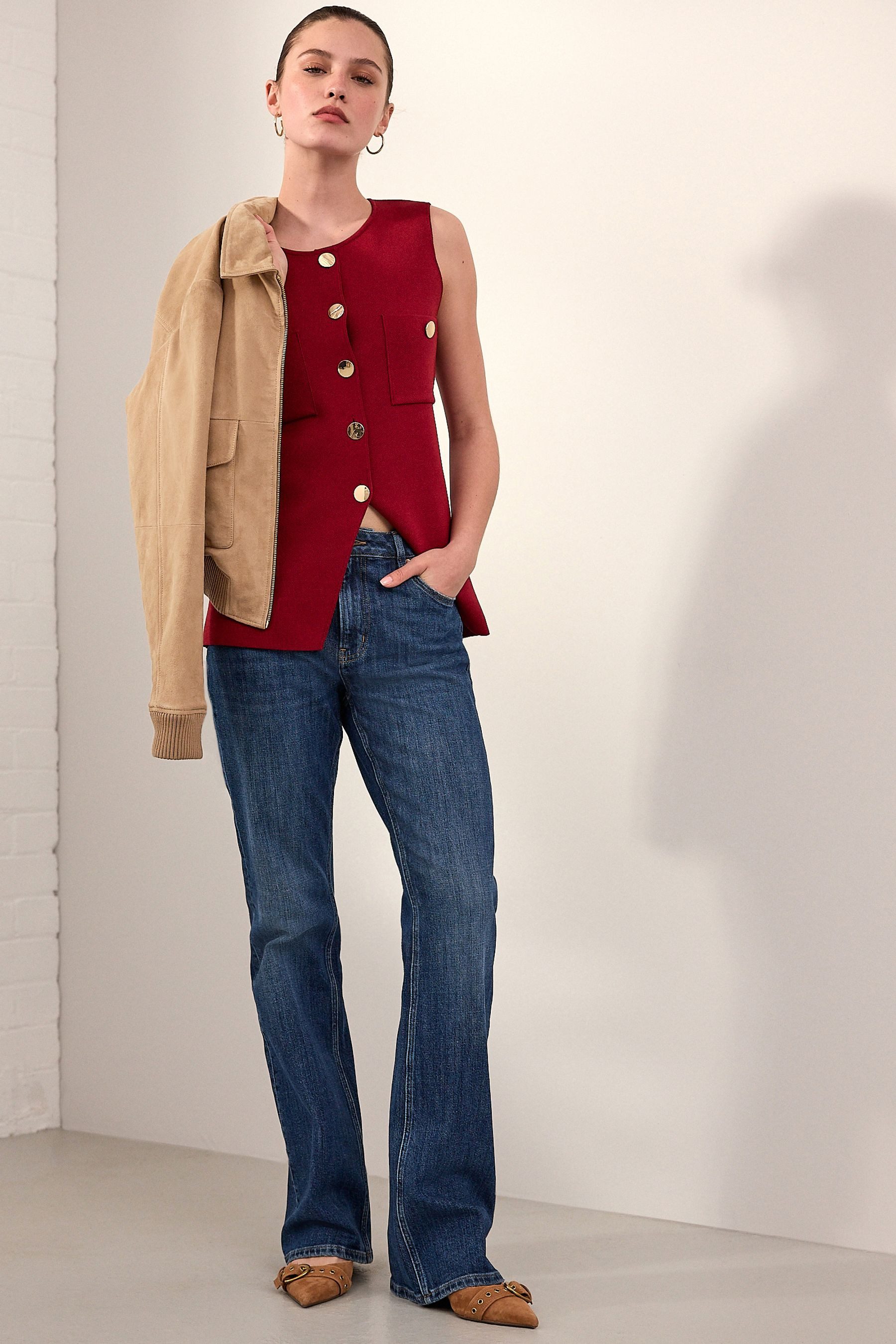 Next Bootcut-Jeans Authentic Bootcut-Jeans (1-tlg)