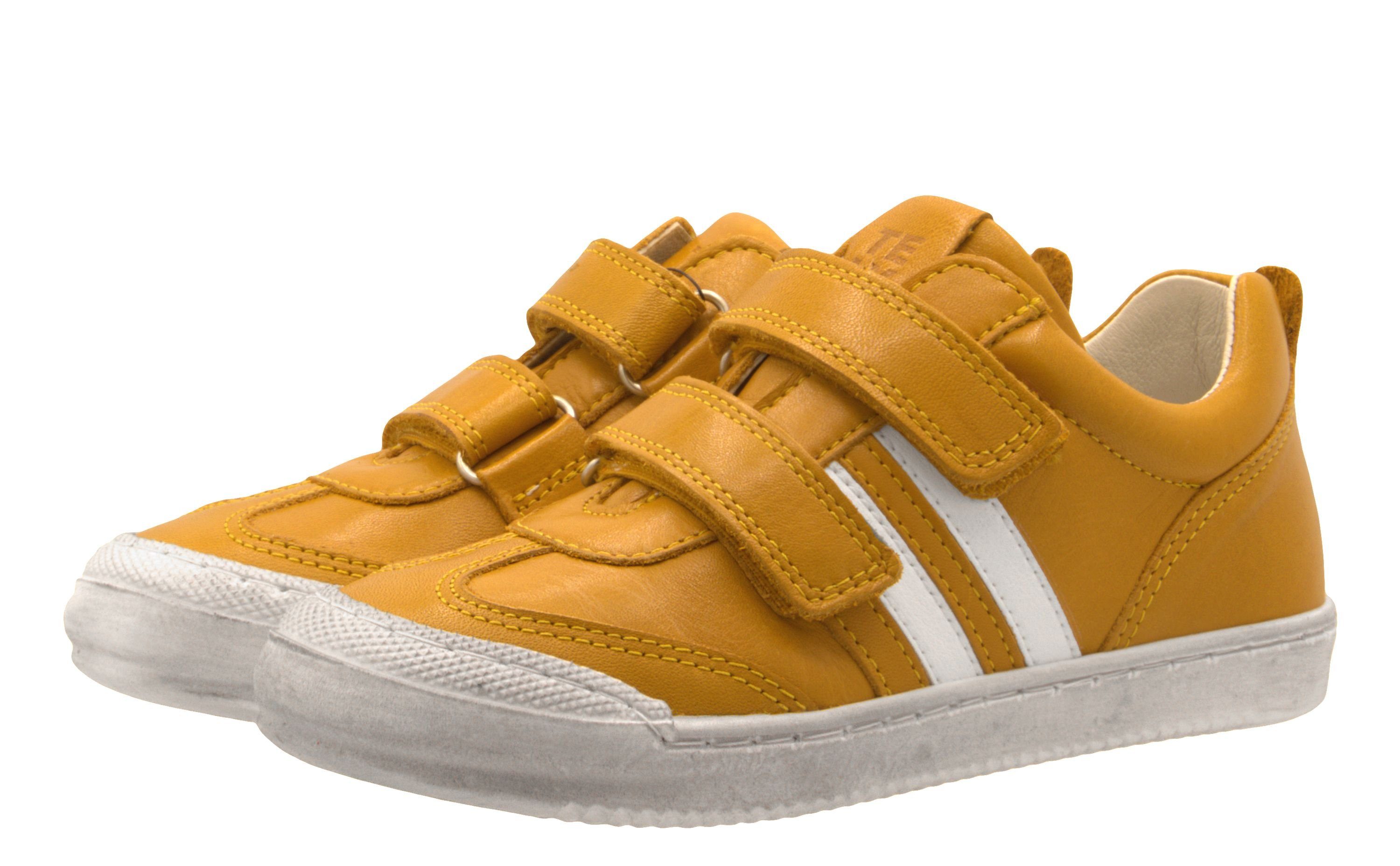 Telyoh Telyoh Sneakers Halbschuhe Jungen Schuh Y00663 Leder Gelb Klett Sneaker