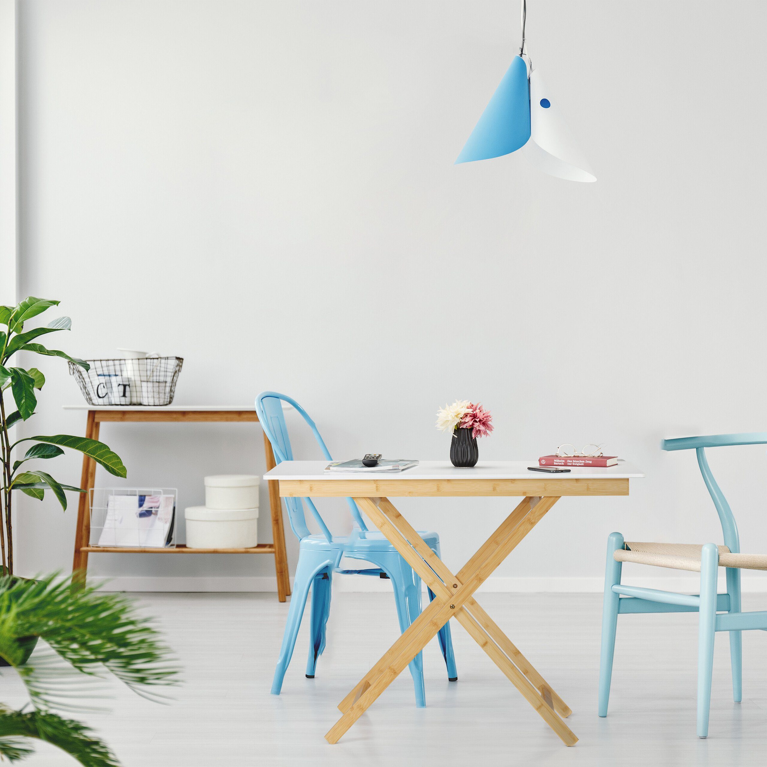 relaxdays Klapptisch Bambus höhenverstellbar