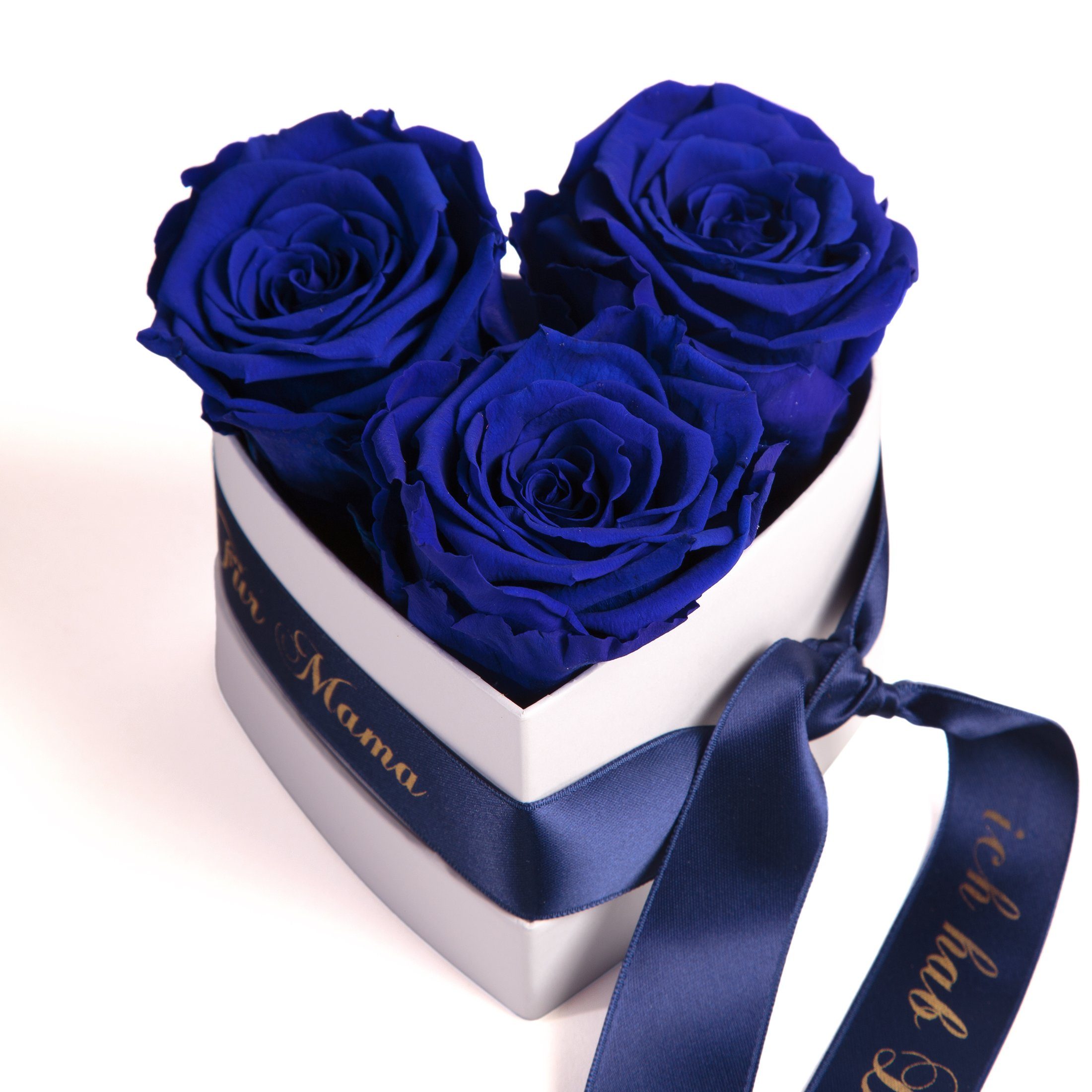 Kunstblume Rosenbox Herz 3 Infinity Rosen günstig online kaufen