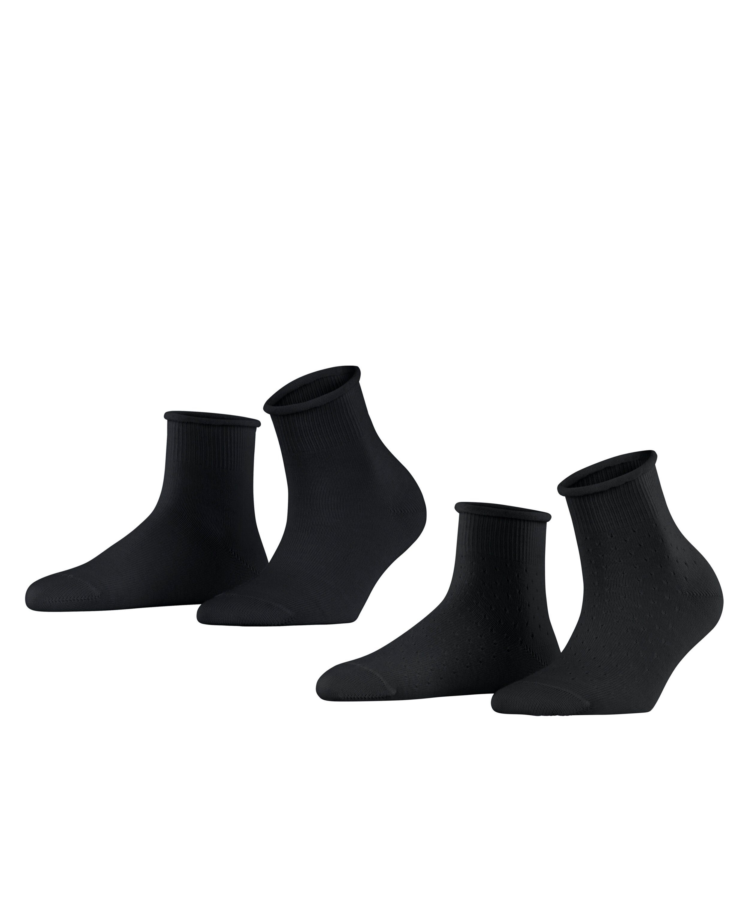 Socken (2-Paar) Cozy 2-Pack Dot black Esprit (3000)