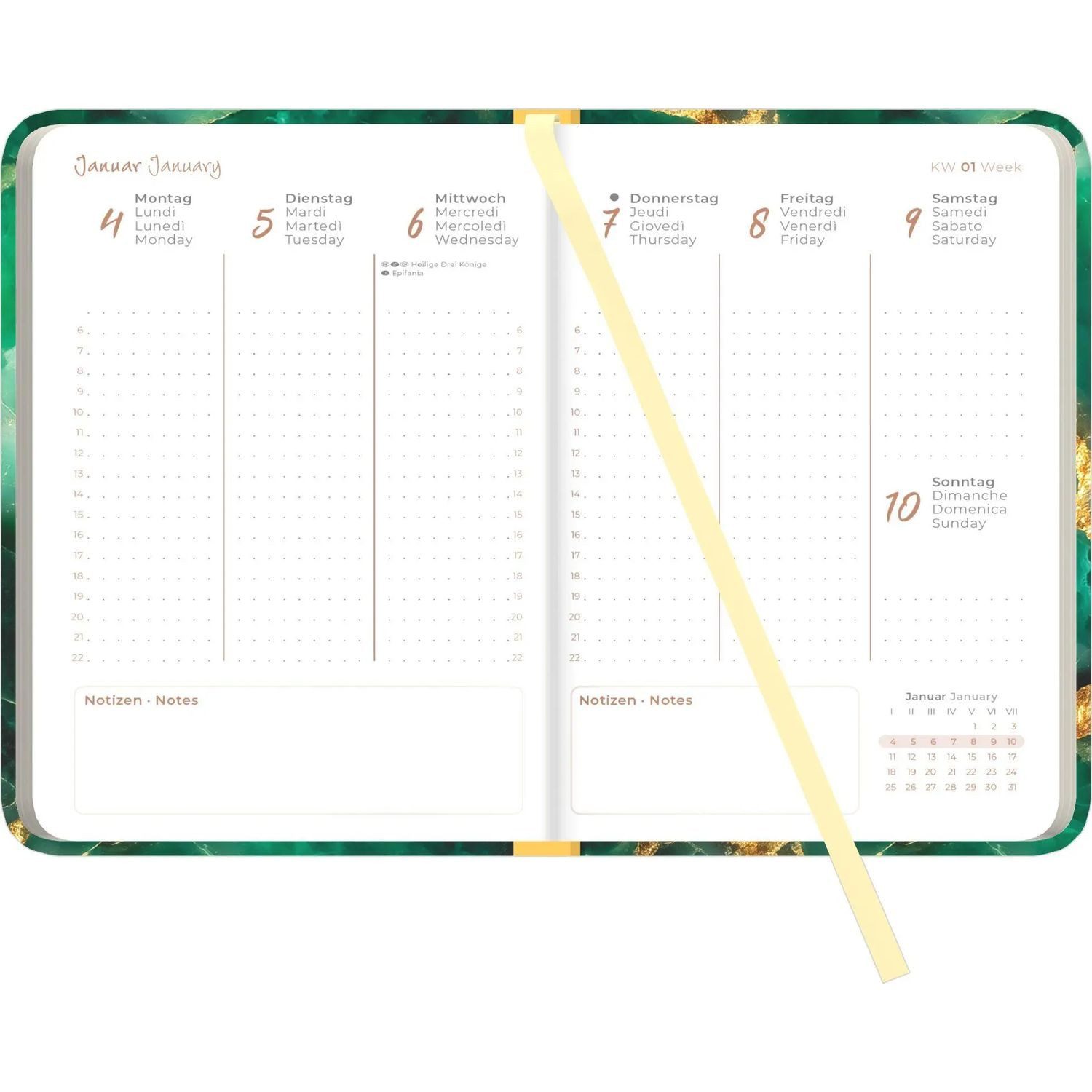 NEUMANN Taschenkalender Lady Journal Marble 2027