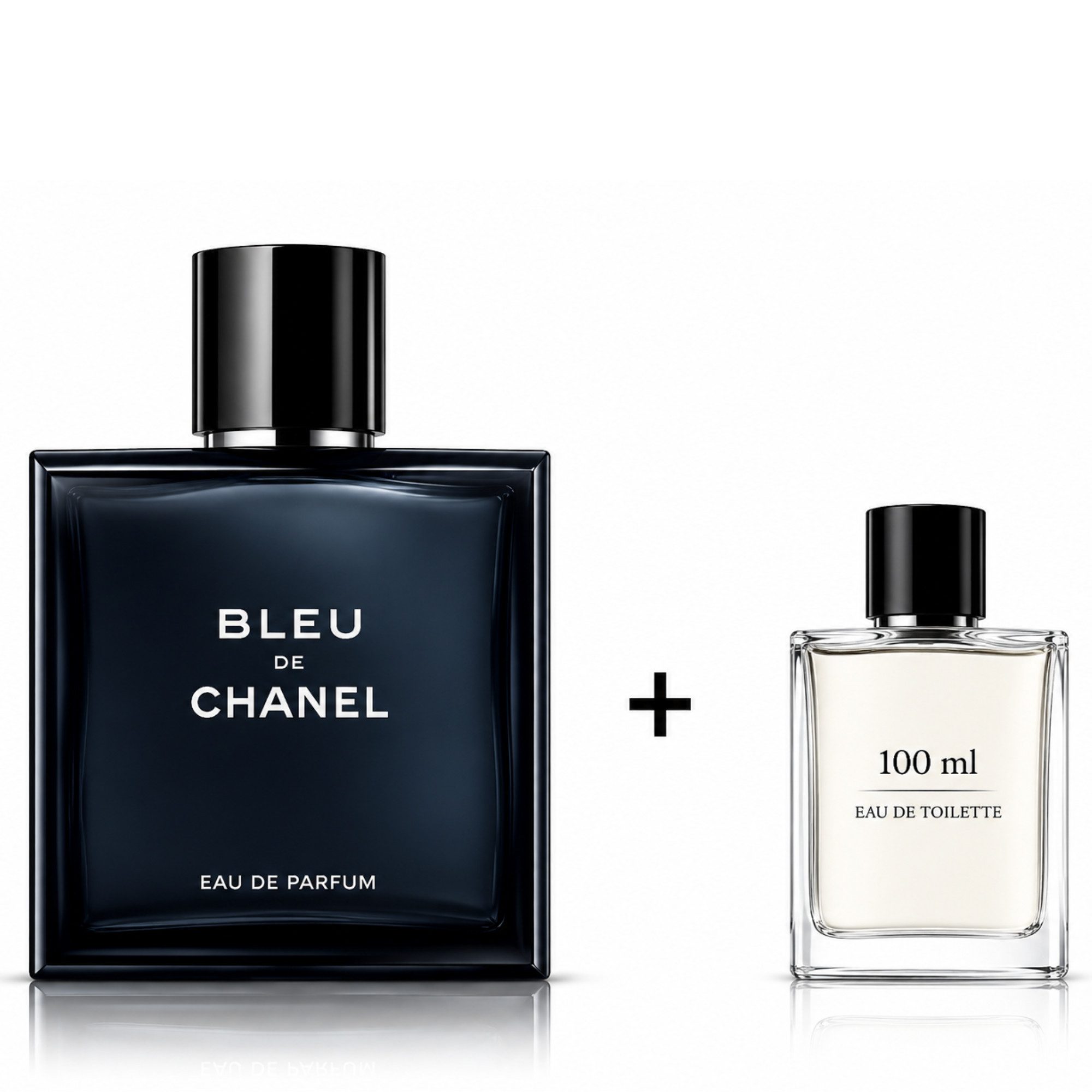 CHANEL Duft-Set Bleu de Chanel EdP 100 ml inkl. Bonus Eau de Toilette 100 ml, 2-tlg., Händlerbundle mit zusätzlichem Eau de Toilette 100 ml Bonus