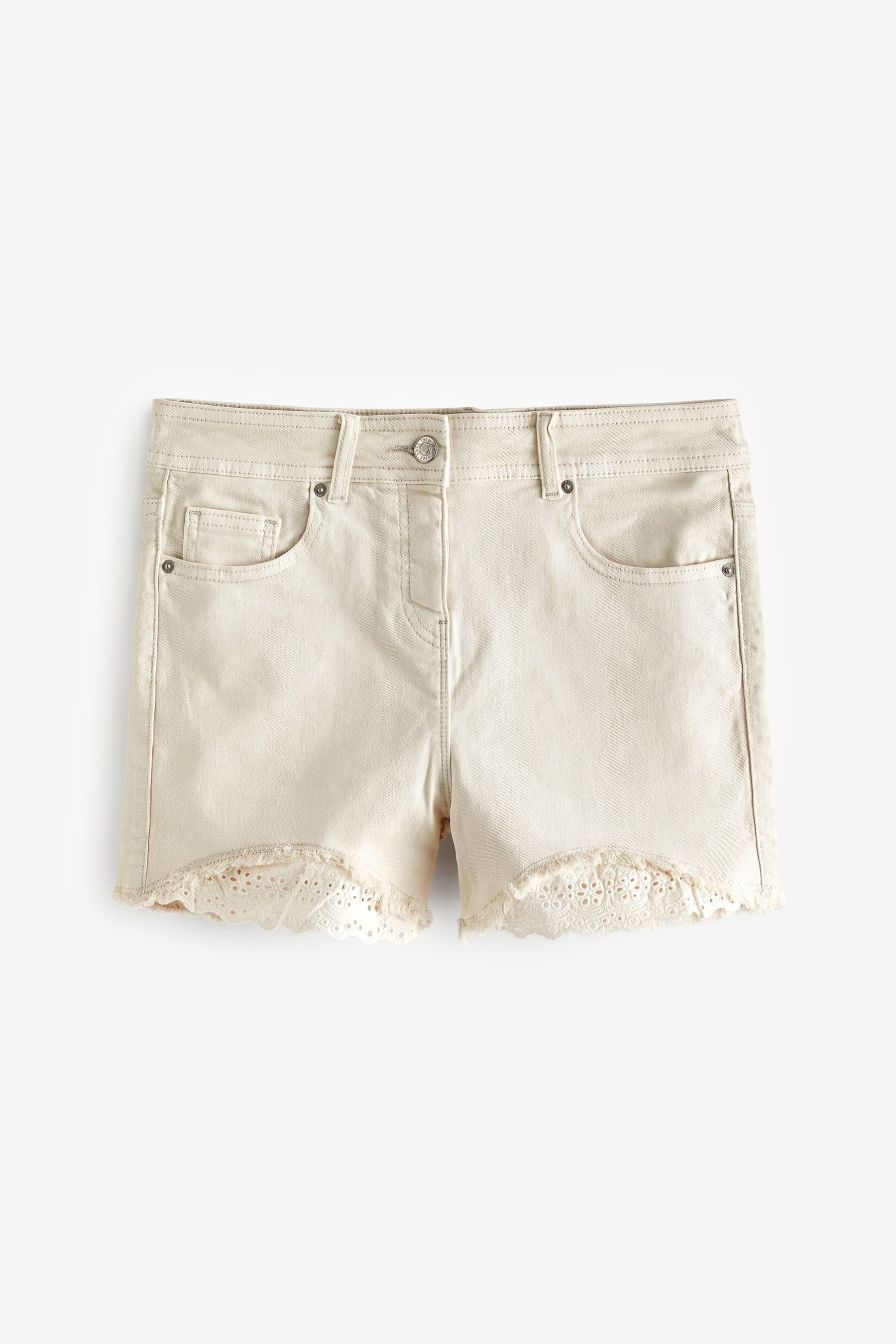 Ecru Denim-Shorts Next Jeansshorts (1-tlg)