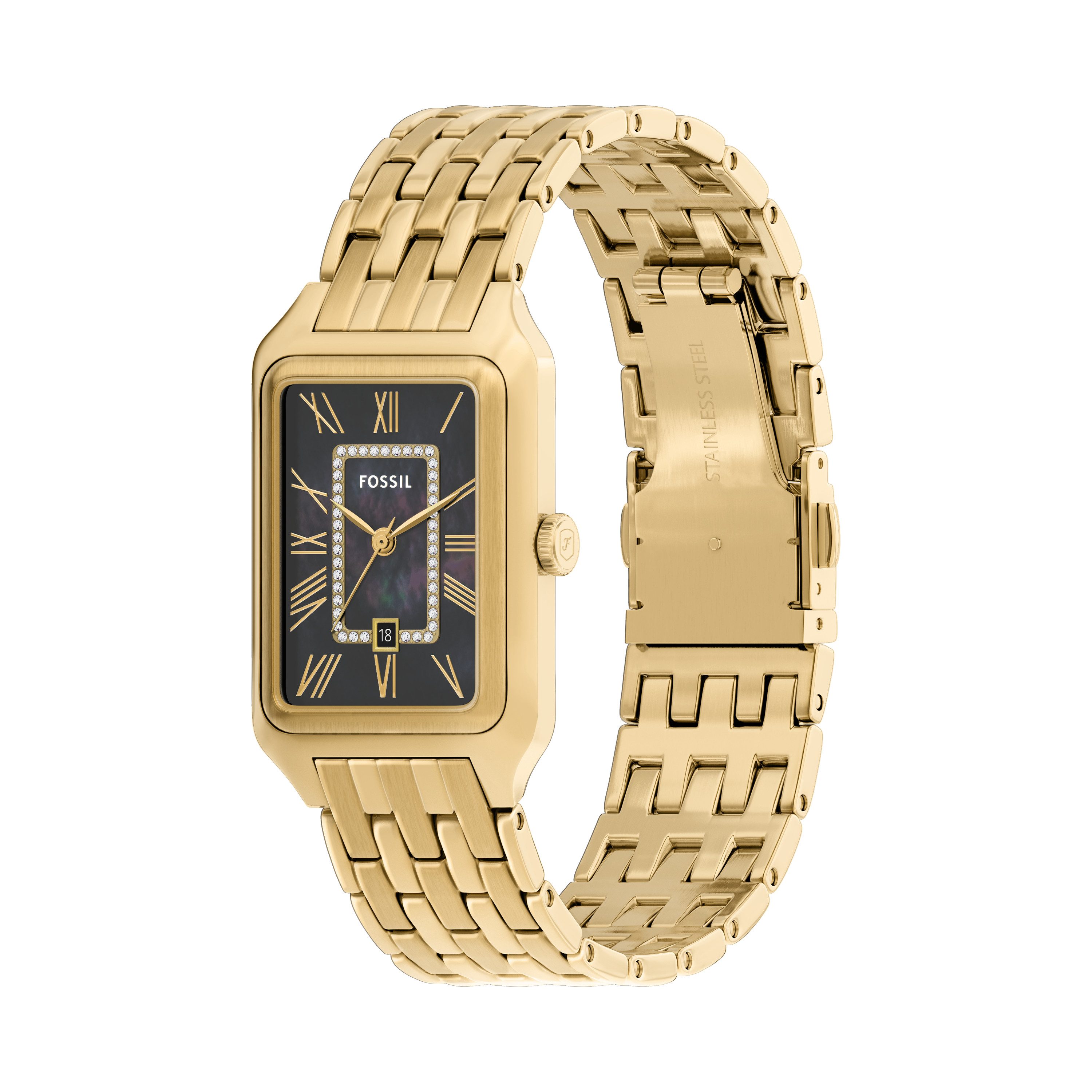 Fossil Quarzuhr RAQUEL ES5417, Armbanduhr, Damenuhr, Edelstahlarmband, anal günstig online kaufen