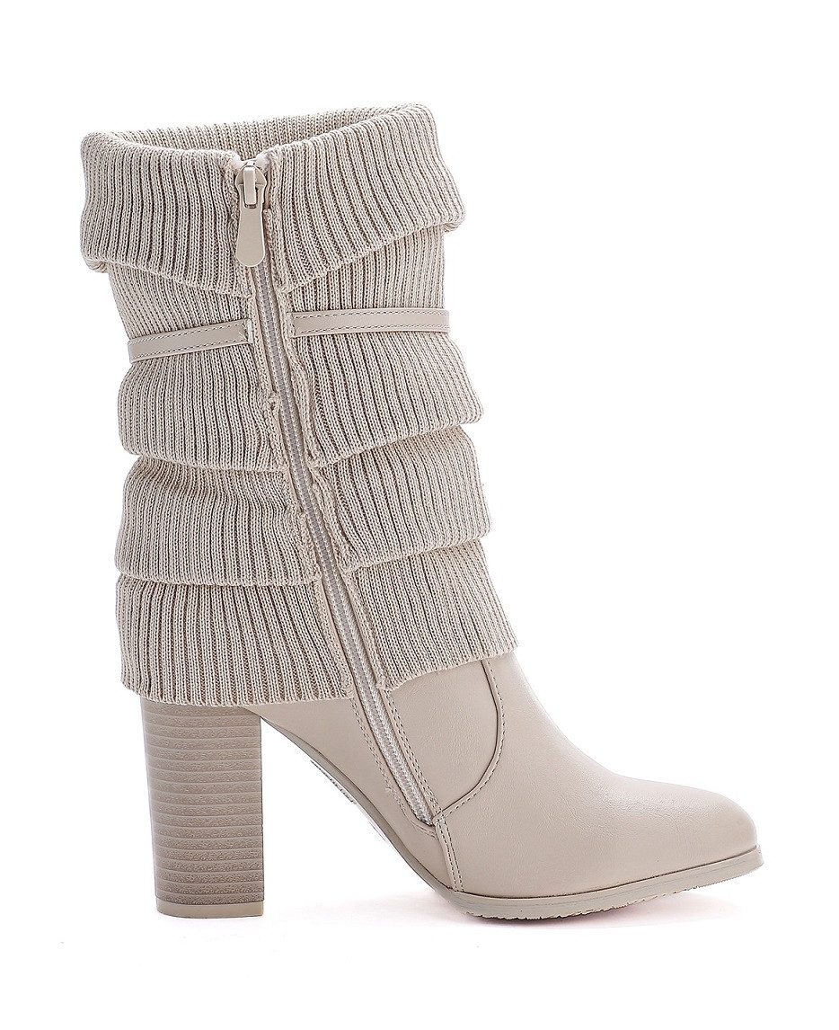 Pogolino 570 High-Heel-Stiefel Damen Stiefeletten Absatz Glitzer High Heels elegant