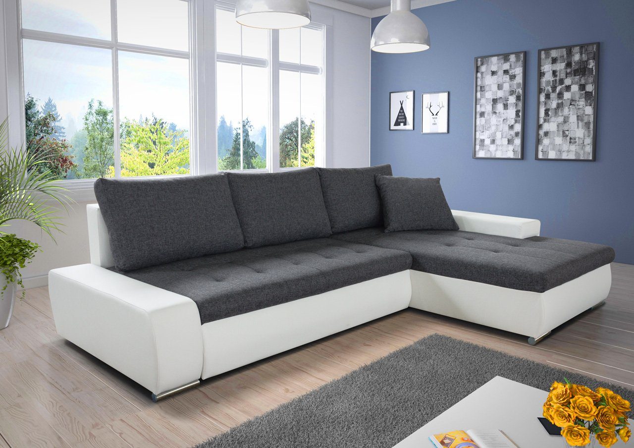 Sofnet Ecksofa Faris, Wohnlandschaft Bettkasten, + - Inari und mit Big Schlaffunktion Madryt Schlafsofa 91 Couch - 120