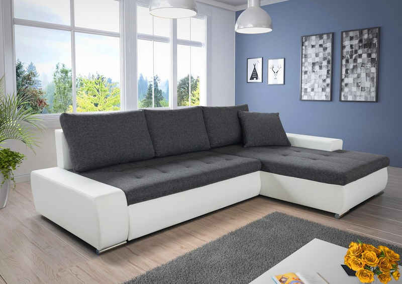 Sofnet Ecksofa Faris, mit Schlaffunktion und Bettkasten, Schlafsofa - Wohnlandschaft - Big Couch