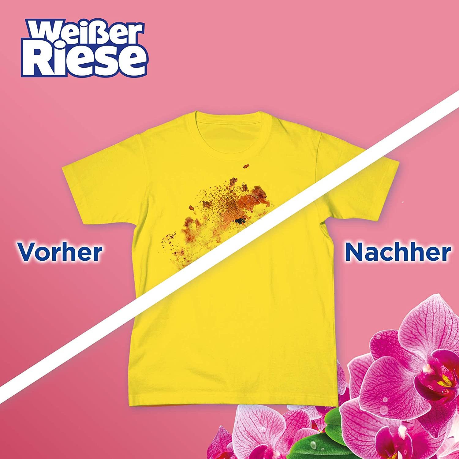 Weißer Riese Color Trio-Caps Aromatherapie Orchidee & Macadamiaöl 18 WL Colorwaschmittel (18-St. mit natürlichen Blütenessenzen)
