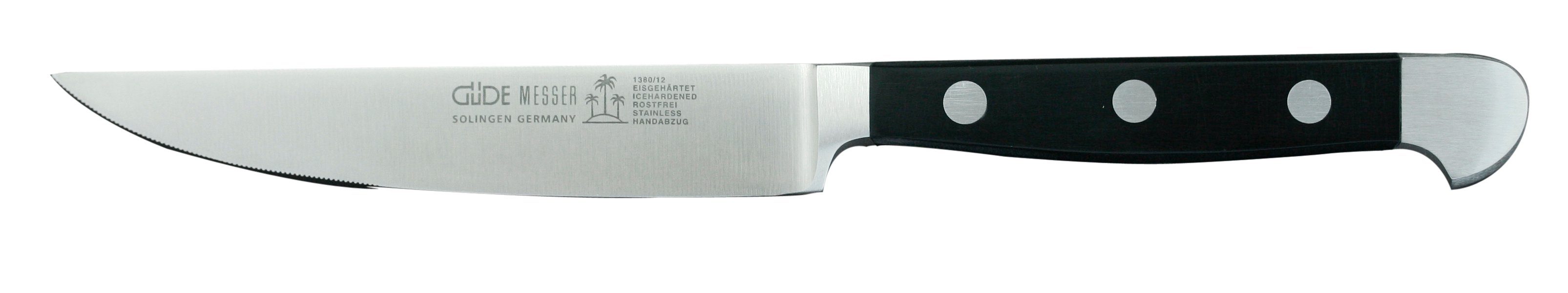 Güde Messer Solingen Steakmesser Alpha Porterhouse Steakmesser 12 cm - Griffschalen Hostaform