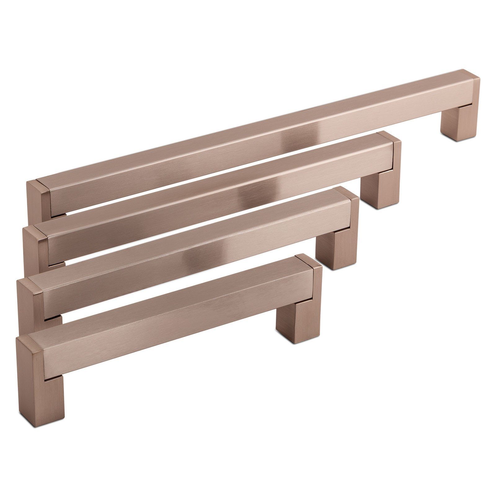 Möbelgriff Stangengriff E15 Edelstahloptik BA 128 - 256 mm - incl. Schrauben