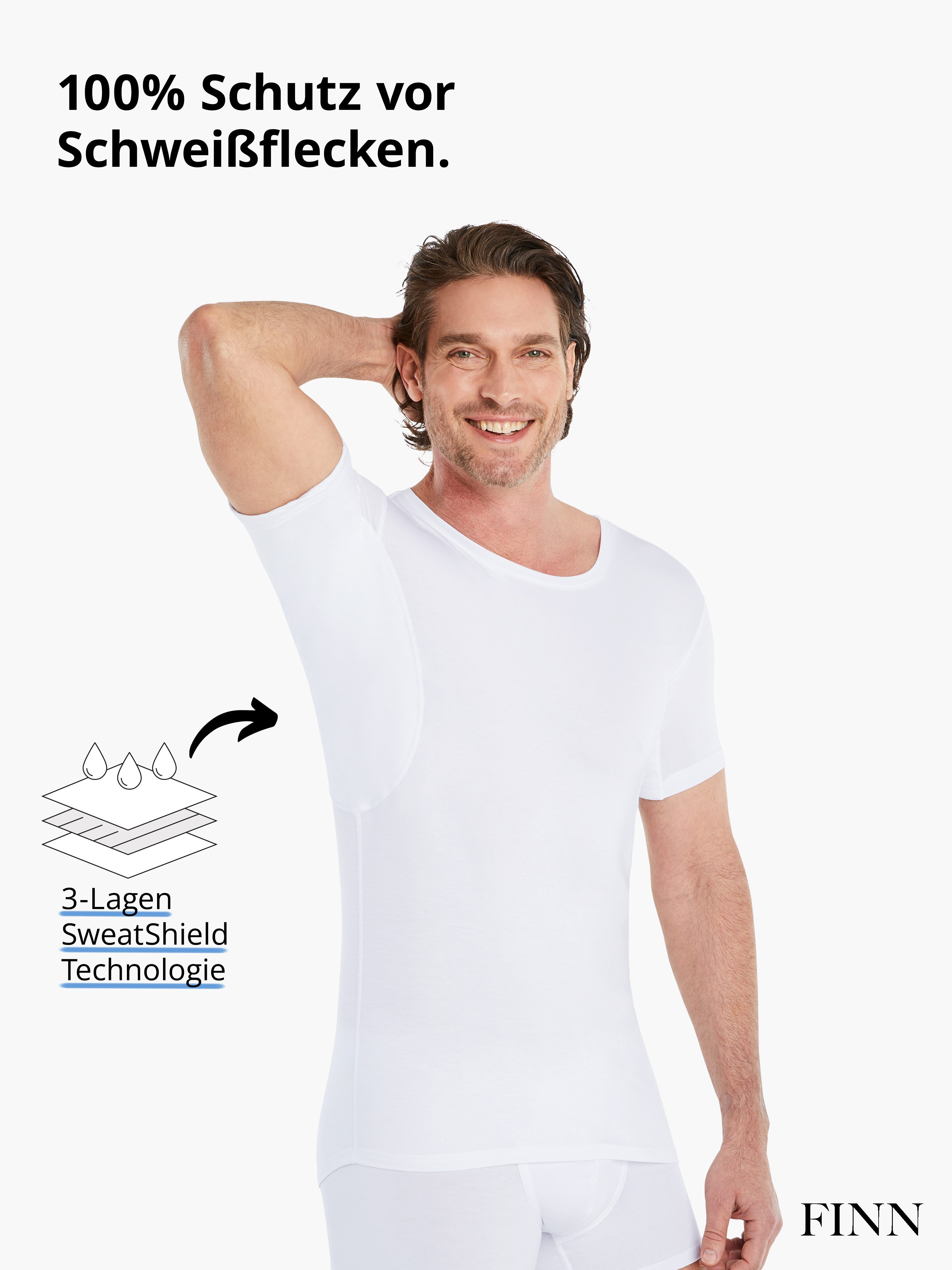 FINN Design Unterhemd Anti-Schweiß Shirt Herren mit Rundhals und integriert günstig online kaufen
