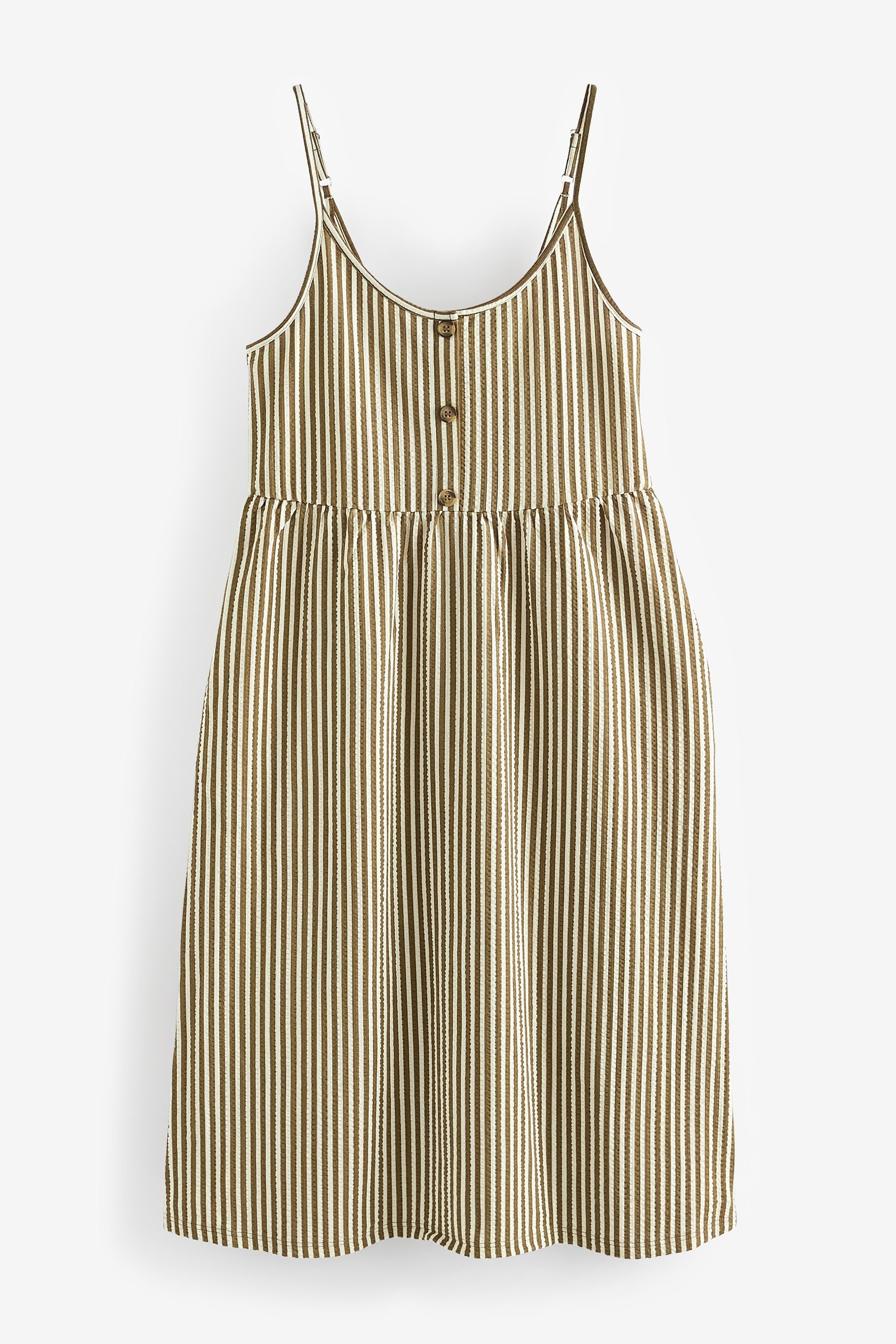 Next Trägerkleid Sommerkleid aus Baumwolle mit Trägern und Knöpfen (1-tlg) günstig online kaufen