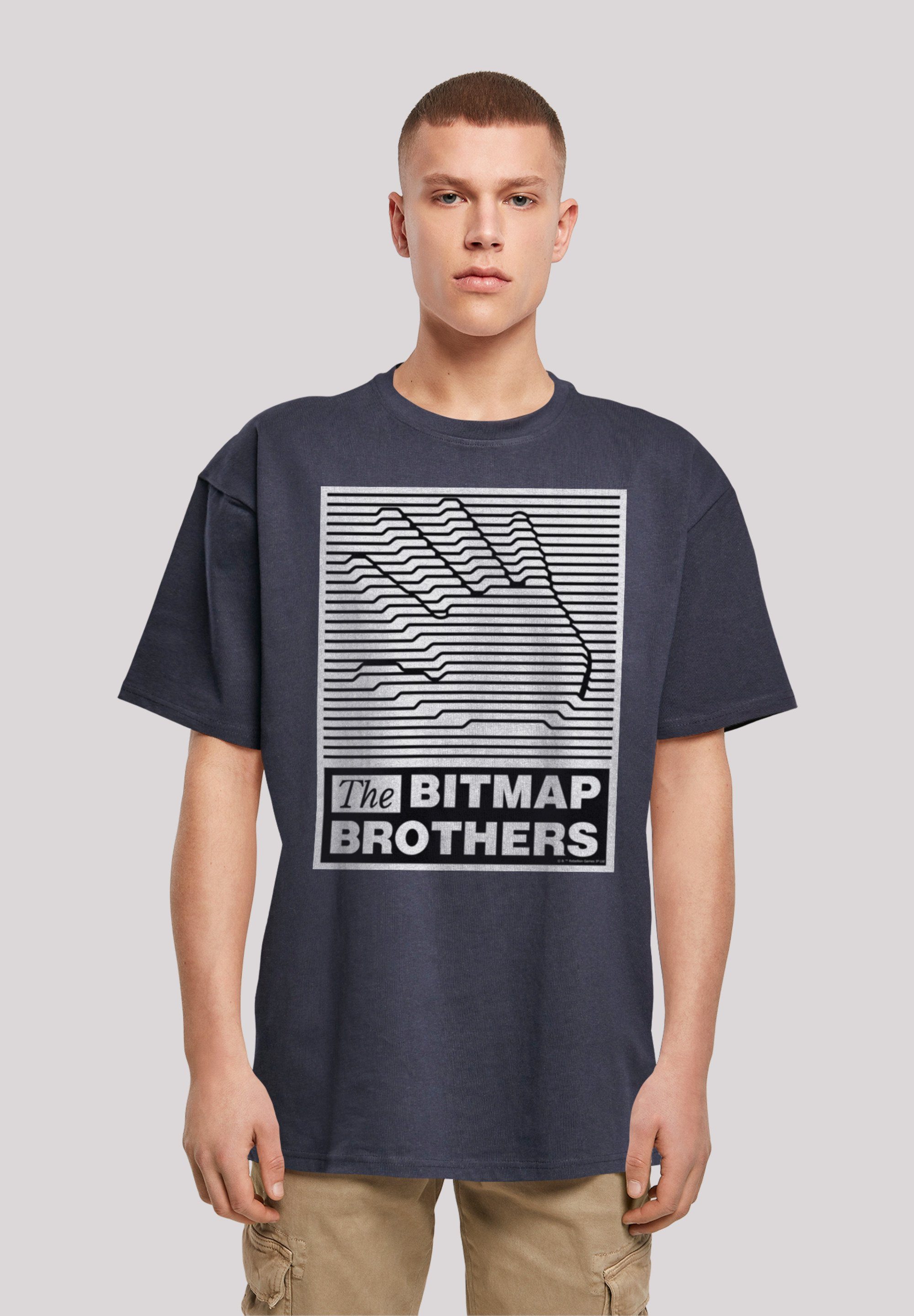 T-Shirt Bros Gaming F4NT4STIC Print Retro Bitmap navy SEVENSQUARED