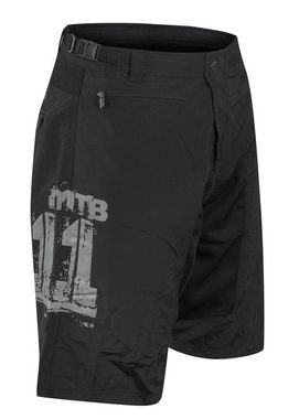 FORCE Fahrradhose FORCE Shorts FORCE MTB-11 schwarz, mit Innenhose & Gel Pad