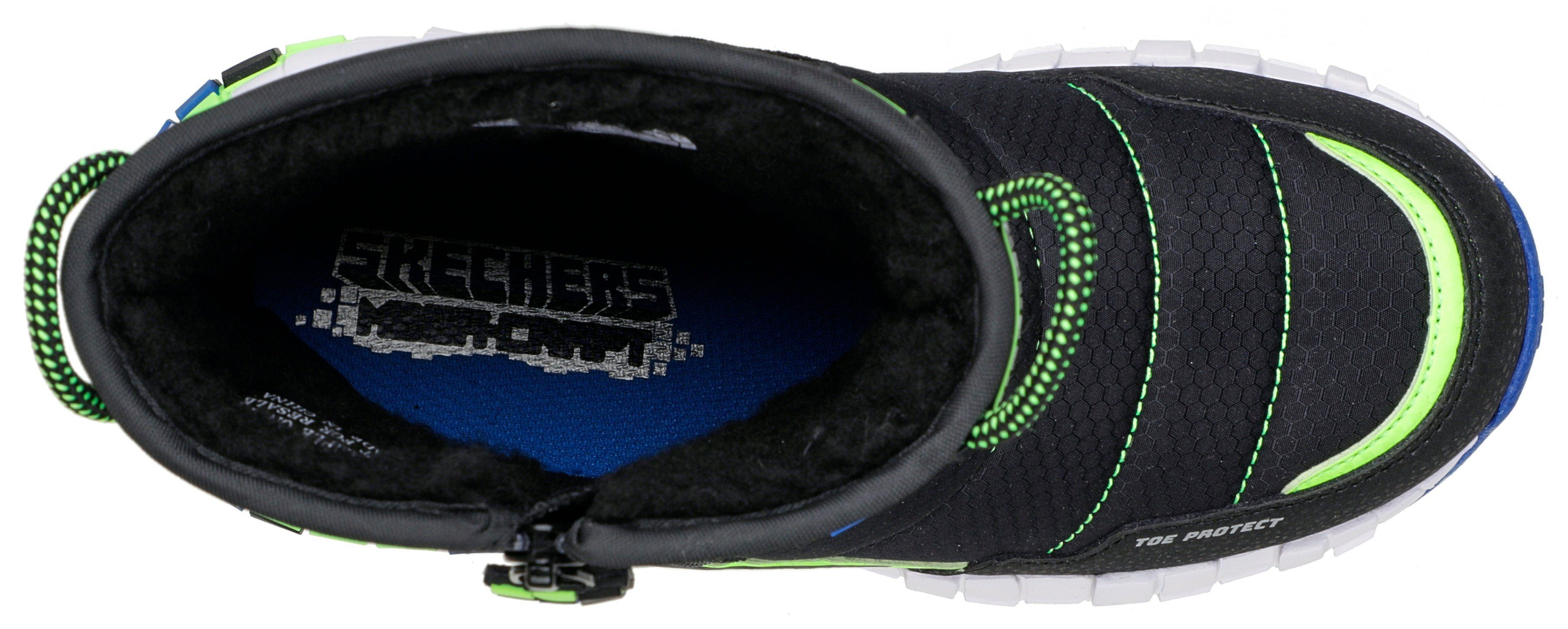 Skechers Kids Winterboots MEGA-CRAFT Reißverschluss FLASH schwarz-blau BREEZE mit