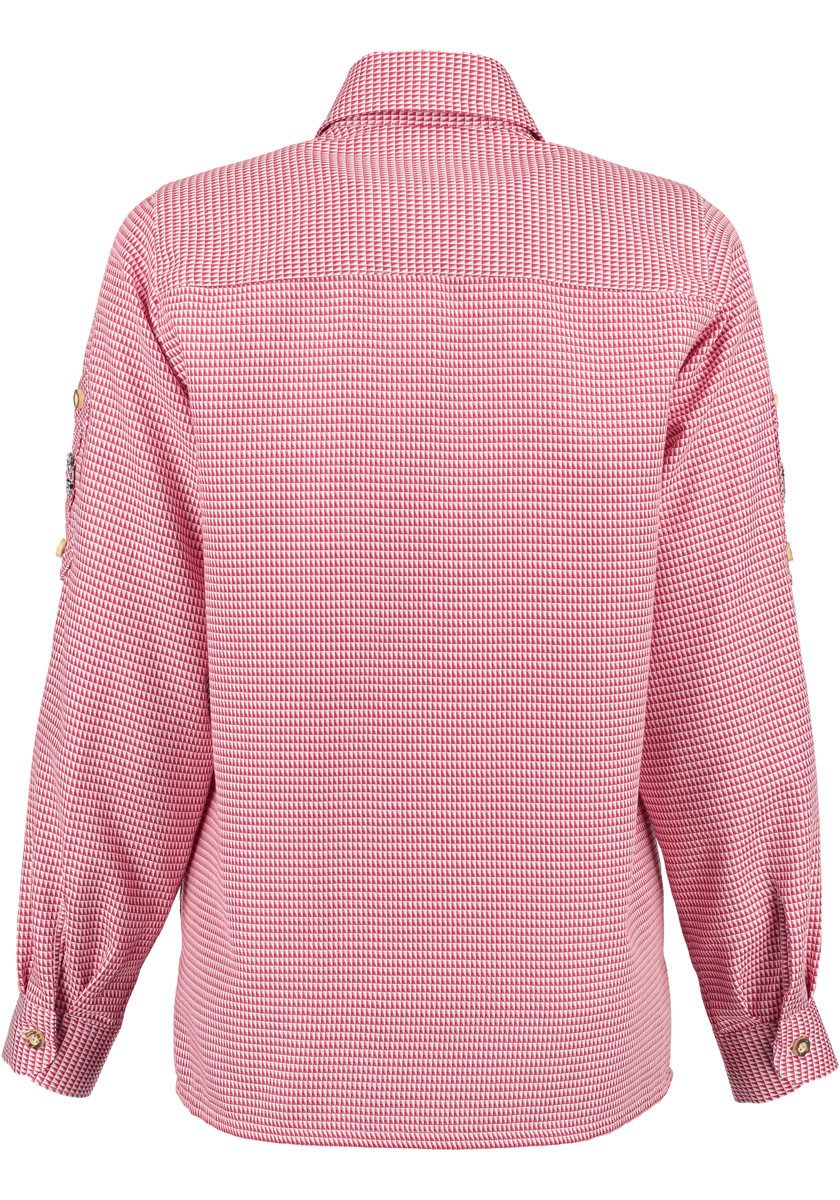 OS Trachten Trachtenbluse Foruka Haifischkragen und Krempelärmel günstig online kaufen