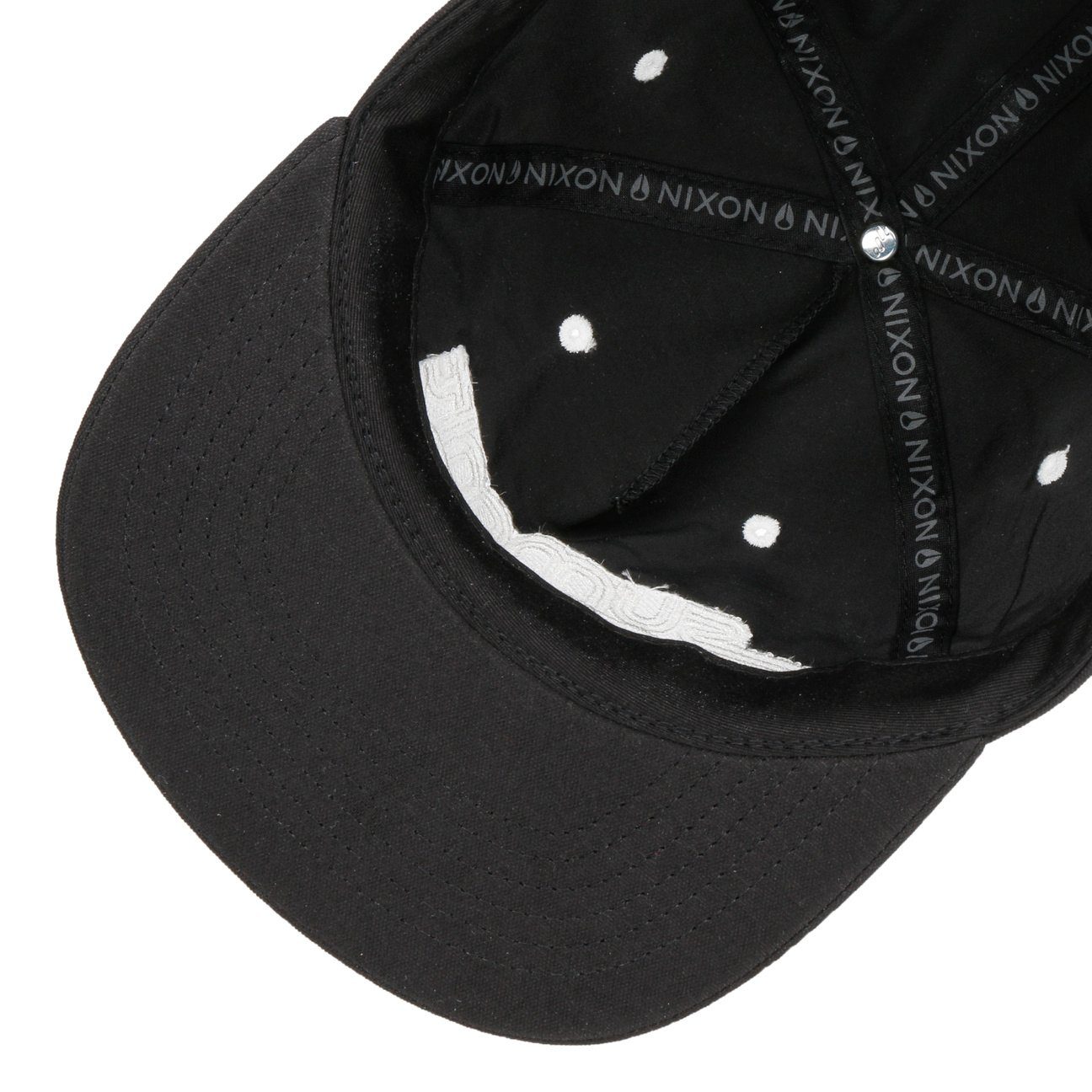 schwarz-weiß Baseball Basecap Metallschnalle Cap (1-St) Nixon