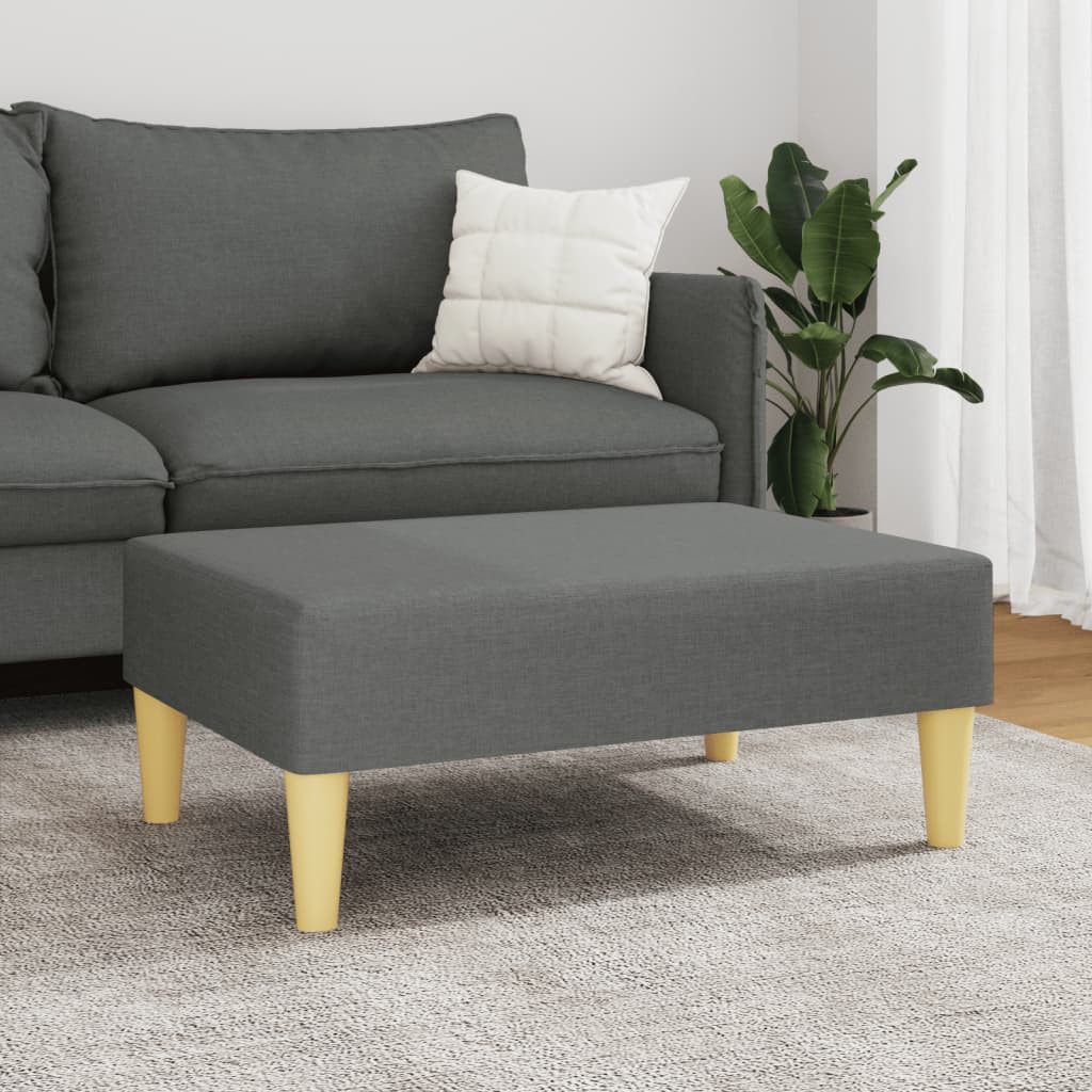vidaXL Polsterhocker Fußhocker Dunkelgrau 77x55x31 cm Stoff (1 St) günstig online kaufen