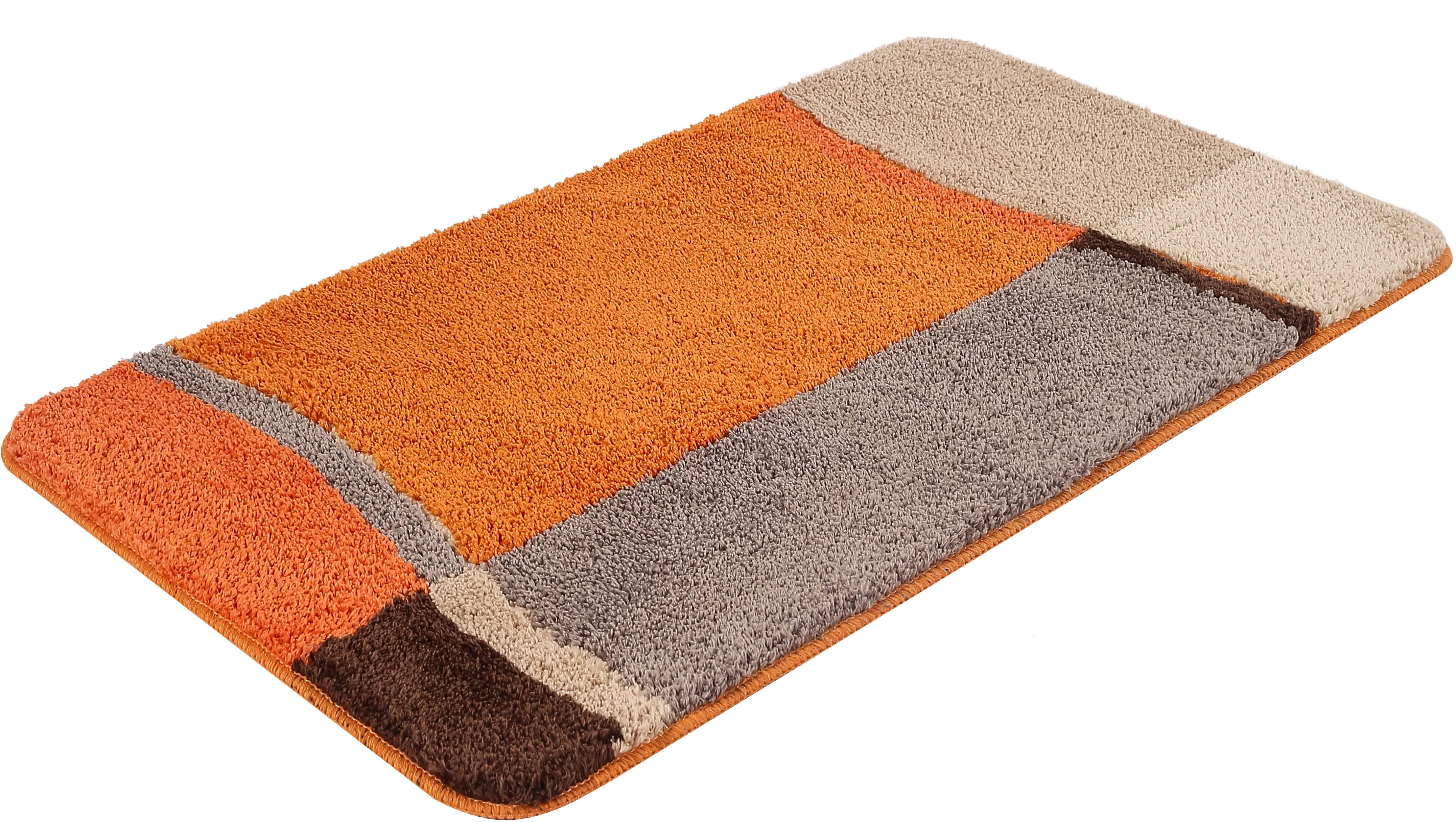 OTTO home Badematte Belio, Badvorleger, Badezimmer Teppich, Höhe 20 mm, rutschhemmend beschichtet, schnell trocknend, strapazierfähig, fußbodenheizungsgeeignet, Kunstfaser, rechteckig, Badematte, Badteppich, Badematten auch als 2 tlg. Set erhältlich, bunt