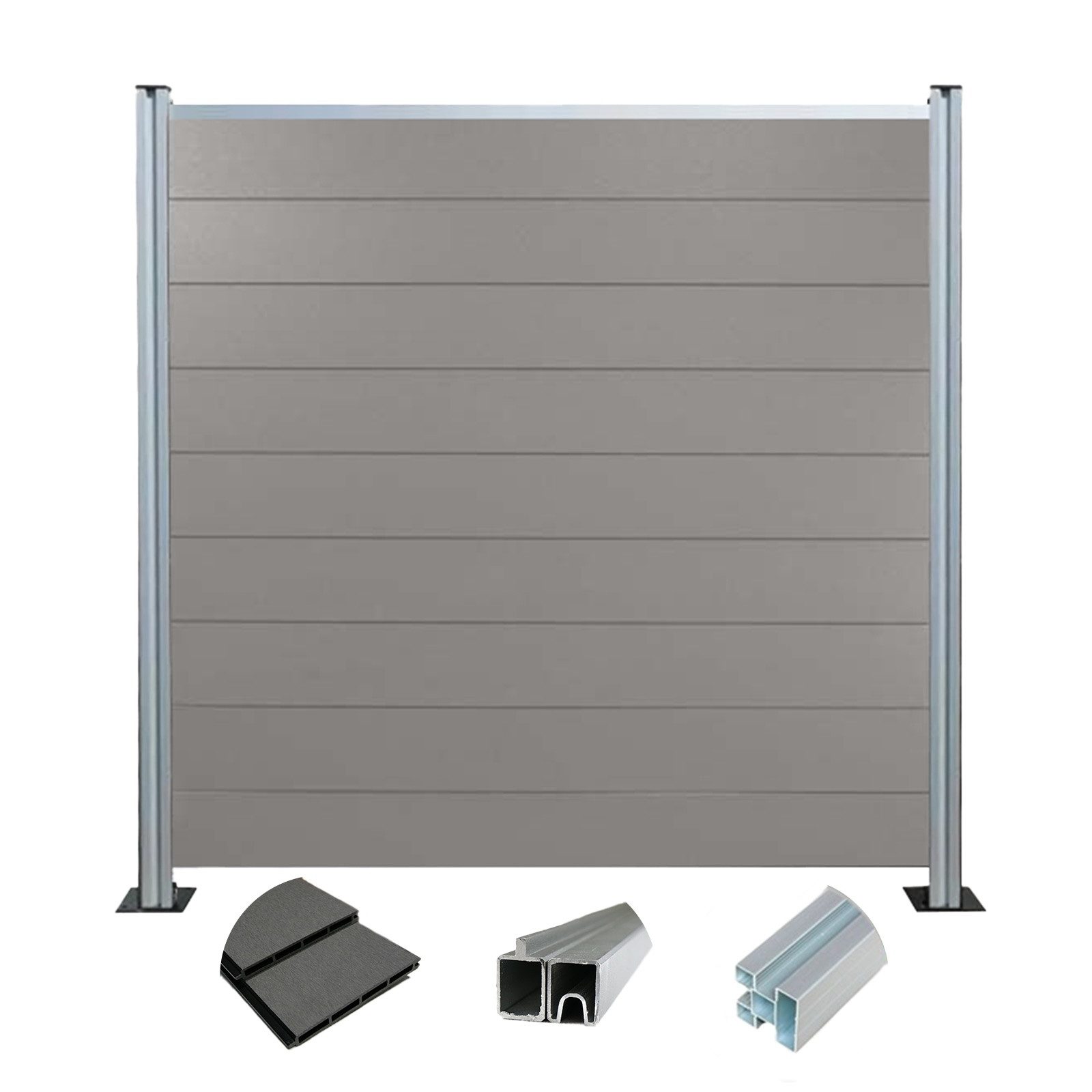 Woodstore24 Zaun WoodoZaun WPC Gartenzaun gebürstete günstig online kaufen