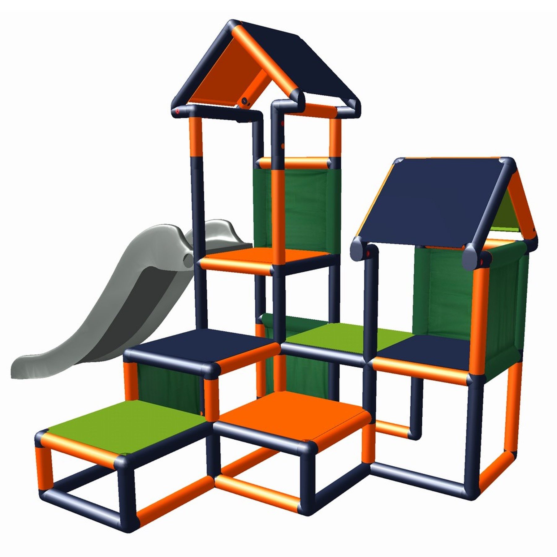 move and stic Spielcenter GESA Klettergerüst für Kleinkinder mit Rutsche für In- und Outdoor, (328 tlg), Made in Germany