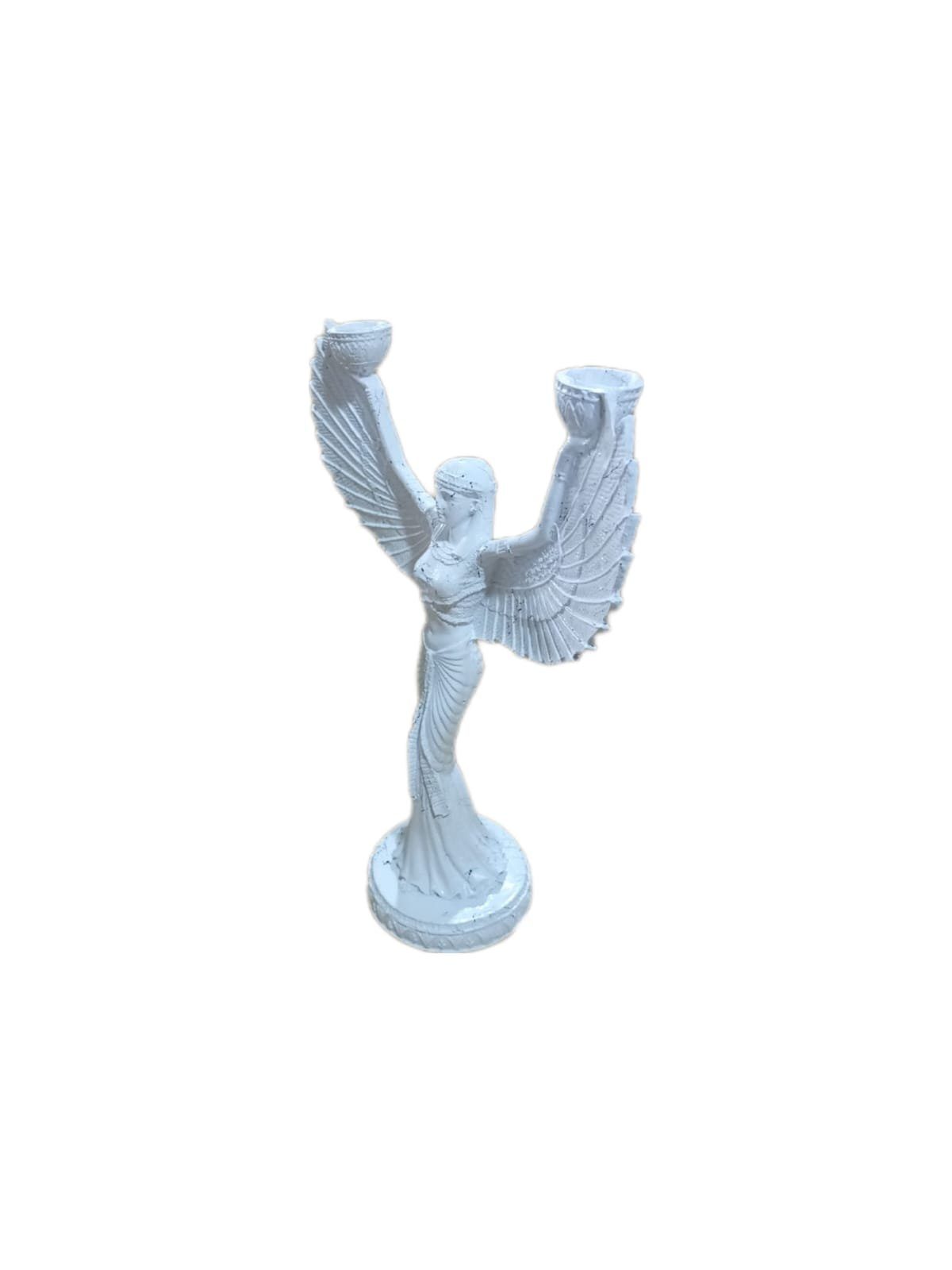 Polyresin aus Dekofigur Engel Dekofigur moebel17 Marmoroptik, Weiß Skulptur
