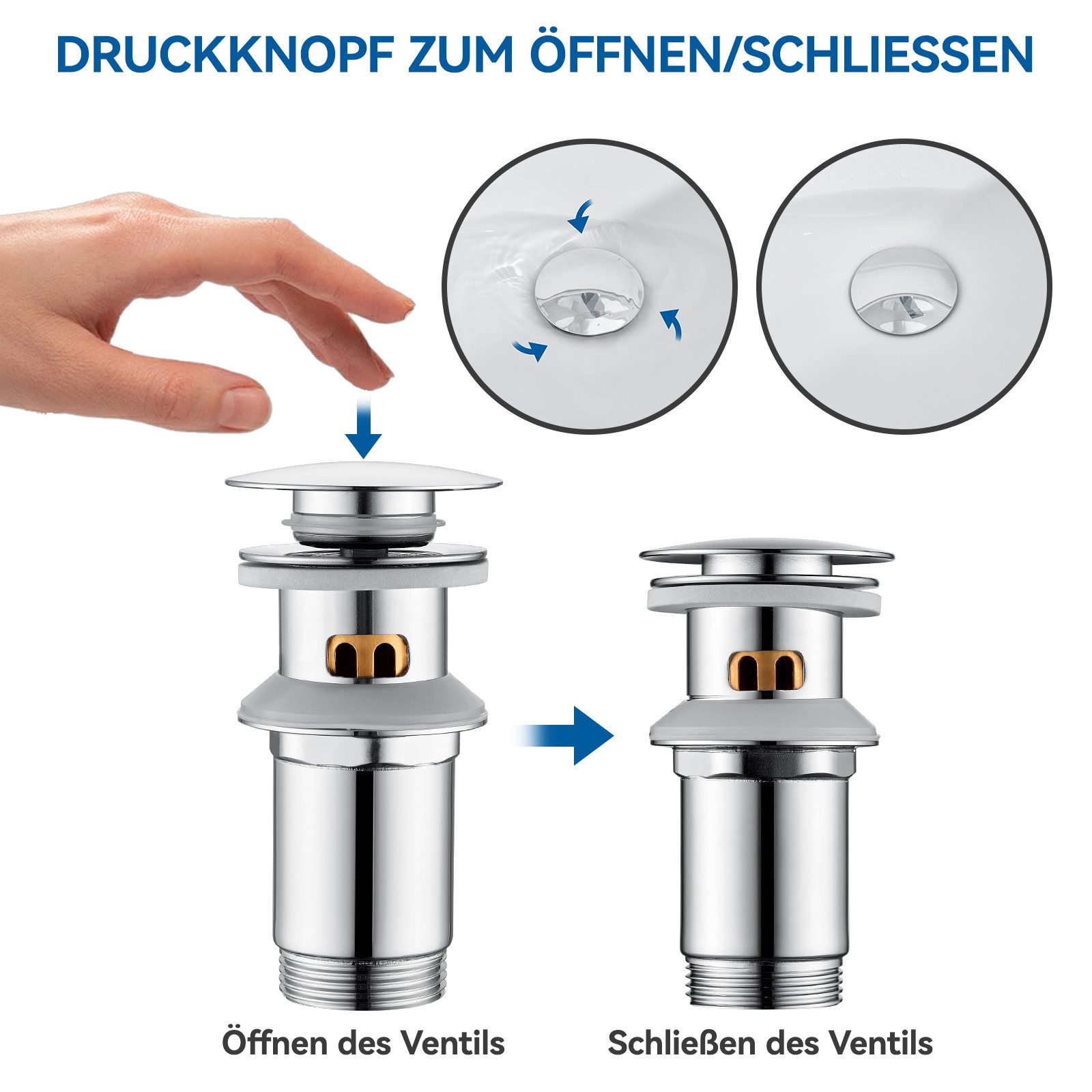 Auralum Max Ablaufventil Universal Ablaufgarnitur mit günstig online kaufen