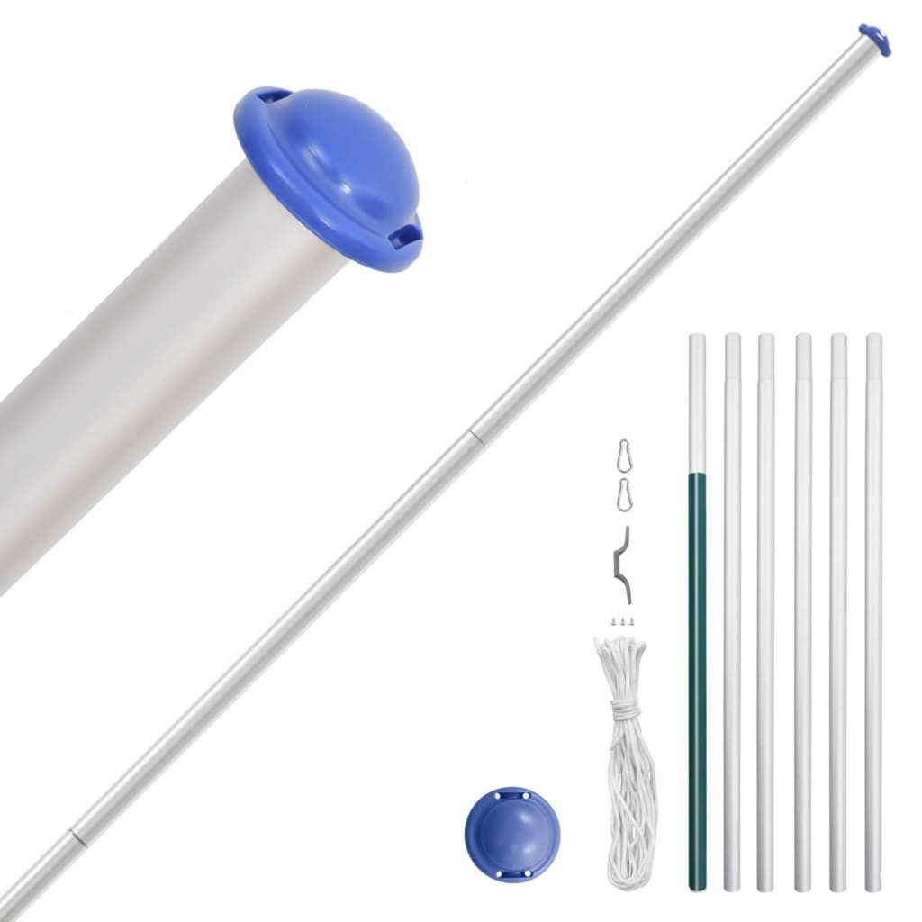 vidaXL Flagge, Fahne Portugals mit Mast 6,23 m Aluminium