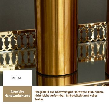 Welikera Kerzenhalter Stilvolles 6-teiliges Set europäischer Metall-Kerzenleuchter,Golden