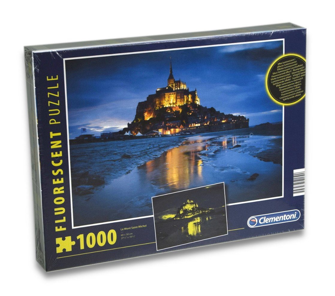 1000 Puzzle Le Teile), 1000 Saint-Michel Puzzleteile, - leuchtet Mont Puzzle Clementoni® (fluoreszierend,