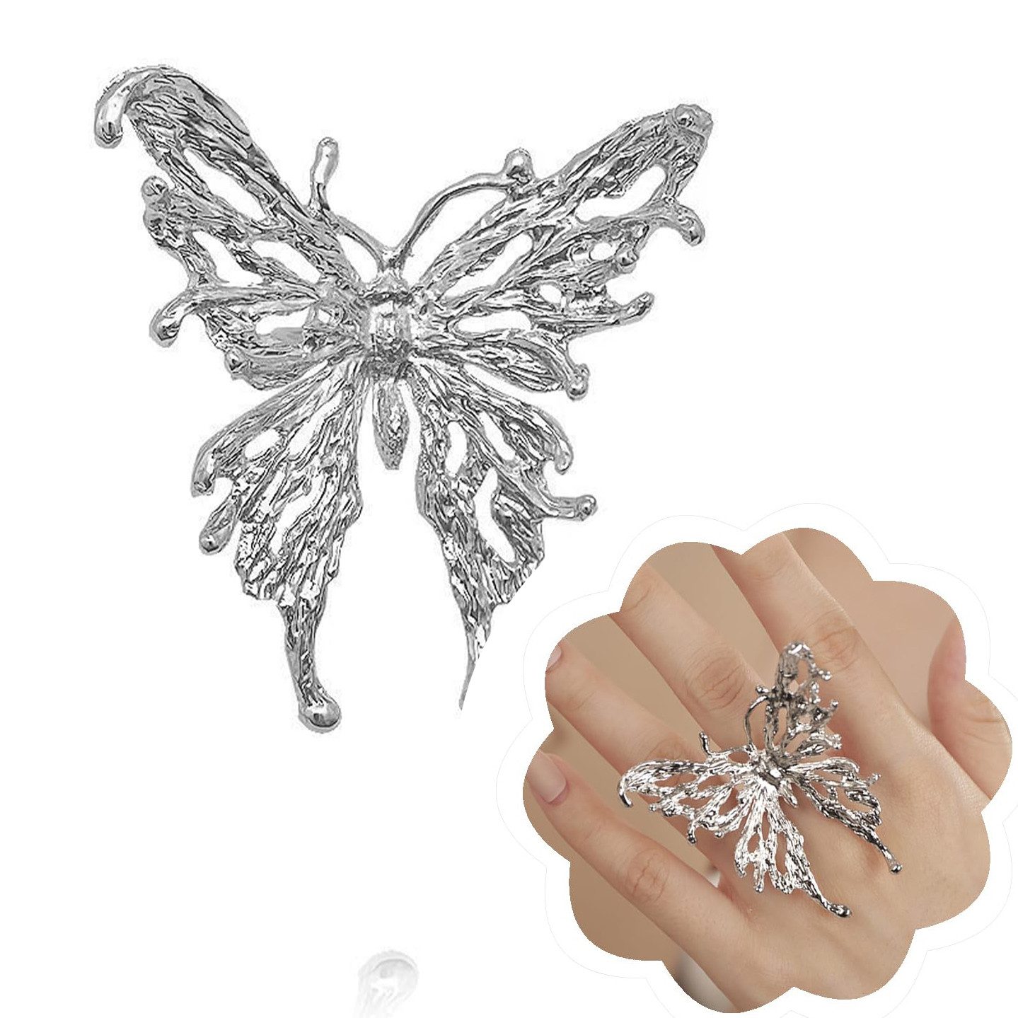 RWEUOQ Fingerring Verstellbare Damenringe, Unregelmäßige Offene günstig online kaufen