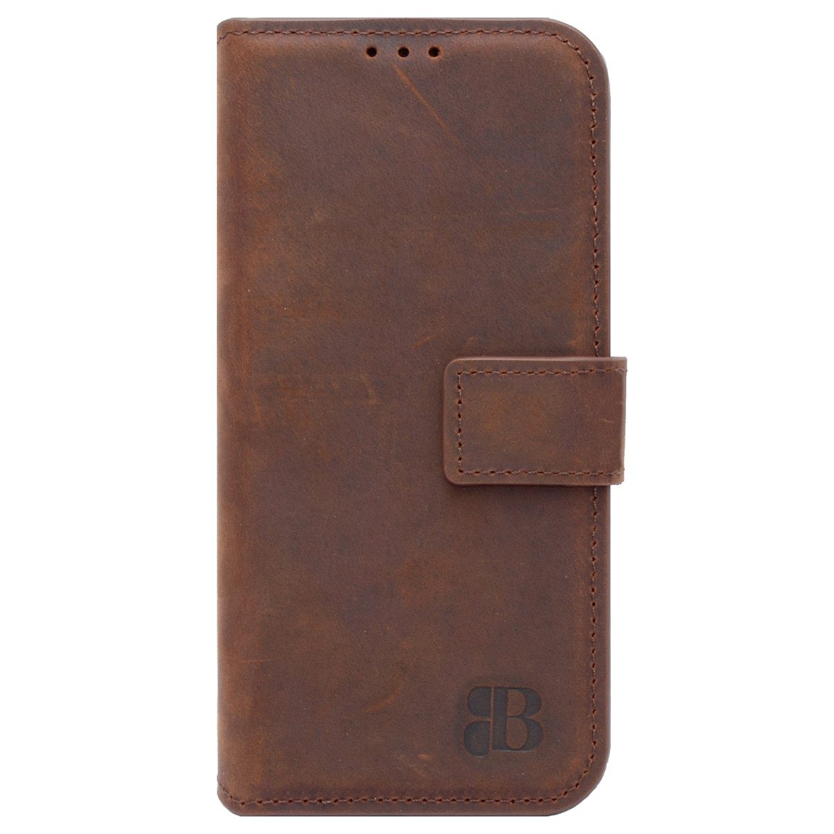 Burkley Handytasche iPhone 13 Handytasche mit modularem Back Case (1-tlg., Book Case Lederhülle mit Kartenfach und Magnetverschluss), herausnehmbare Innenhülle, Kartenfächer, Kick-Stand