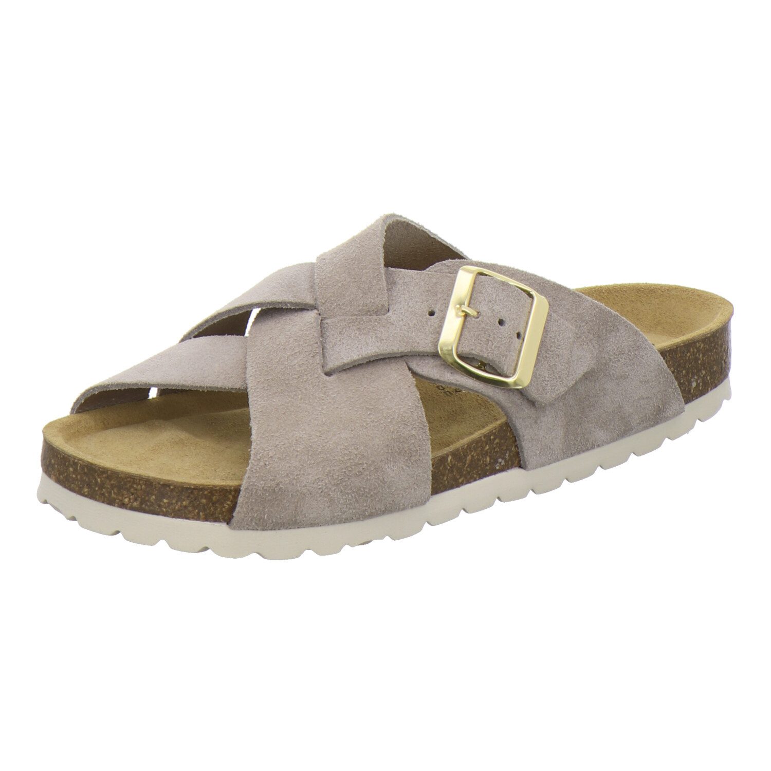 AFS-Schuhe 214174 Kralle Pantolette für Damen mit Fußbett, bequeme Sandalen aus Leder