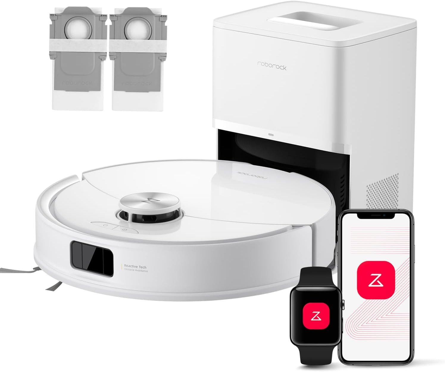 Roborock Saugroboter Q10 S5+ Saugroboter mit Wischfunktion, 10.000 Pa HyperForce Saugkraft, (Upgrade von S8 Plus)Auto Lifting Mopping,Dual Anti-Tangle System weiß