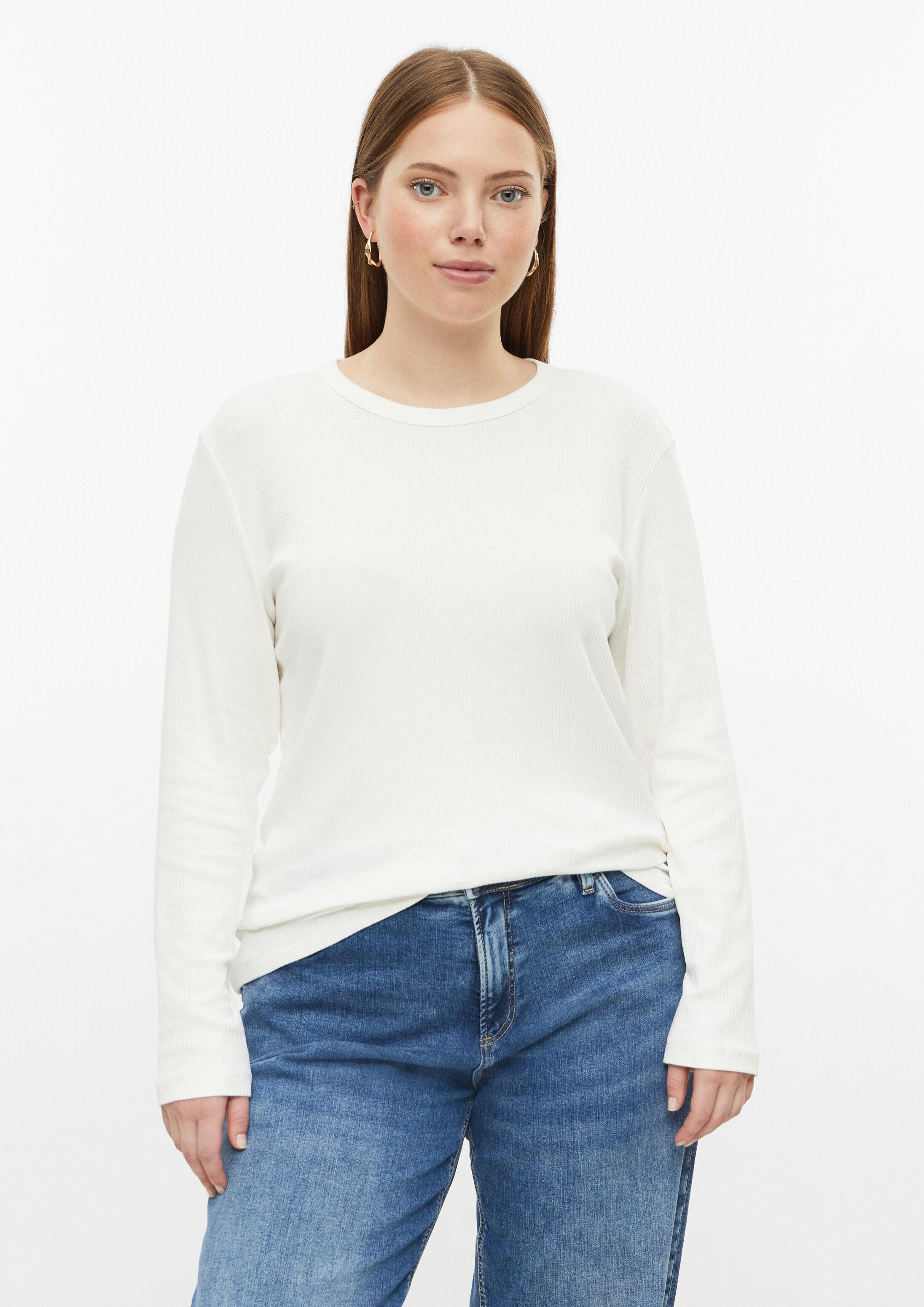 QS Langarmshirt T-Shirt Geripptes Longsleeve