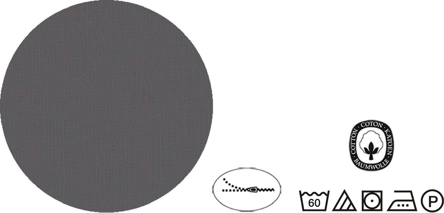 Biberna Wendebettwäsche Alma in Gr. 135x200, 155x220 oder 200x200 cm, Linon, 2 teilig, Bettwäsche aus Baumwolle, Reißverschluss, Bettwäsche mit Wendeoptik – Bild 4 von 5