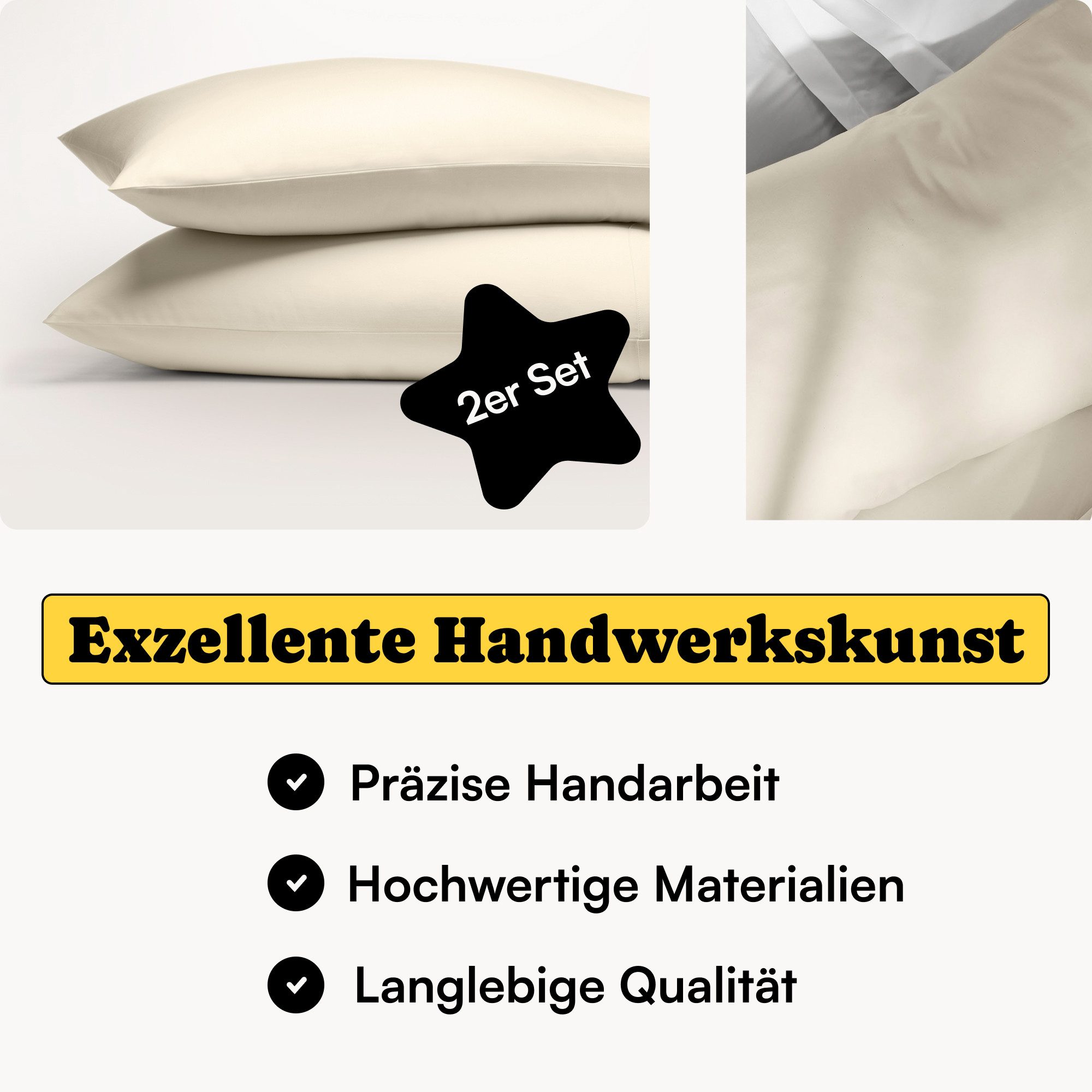 Seralino Kissenbezüge Mako Satin Kissenbezug (100% günstig online kaufen