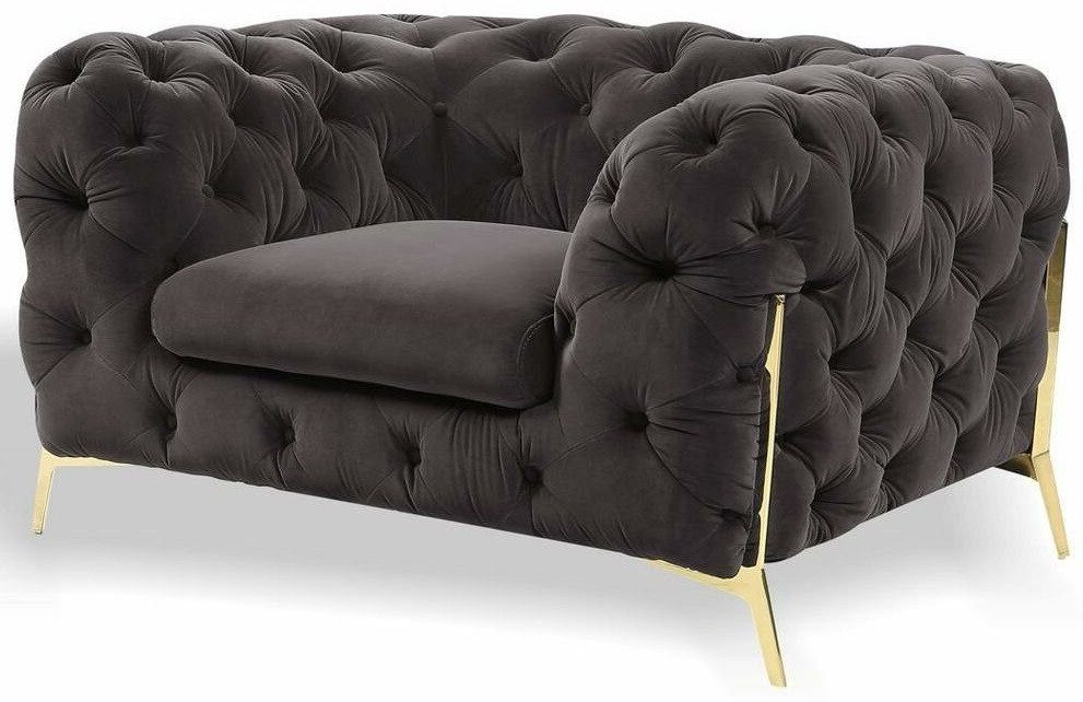 Xlmoebel Chesterfield-Sessel Eleganter Ohrensessel aus hochwertigem Textil in klassischem Design (Sessel), Hergestellt in Europa