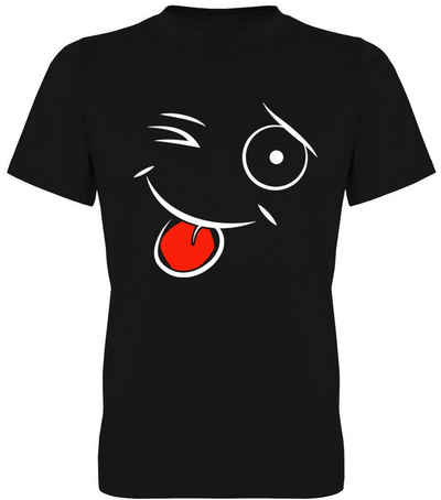 G-graphics T-Shirt Zwinker Smiley Herren T-Shirt, mit trendigem Frontprint, Aufdruck auf der Vorderseite, Spruch/Sprüche/Print/Motiv, für jung & alt