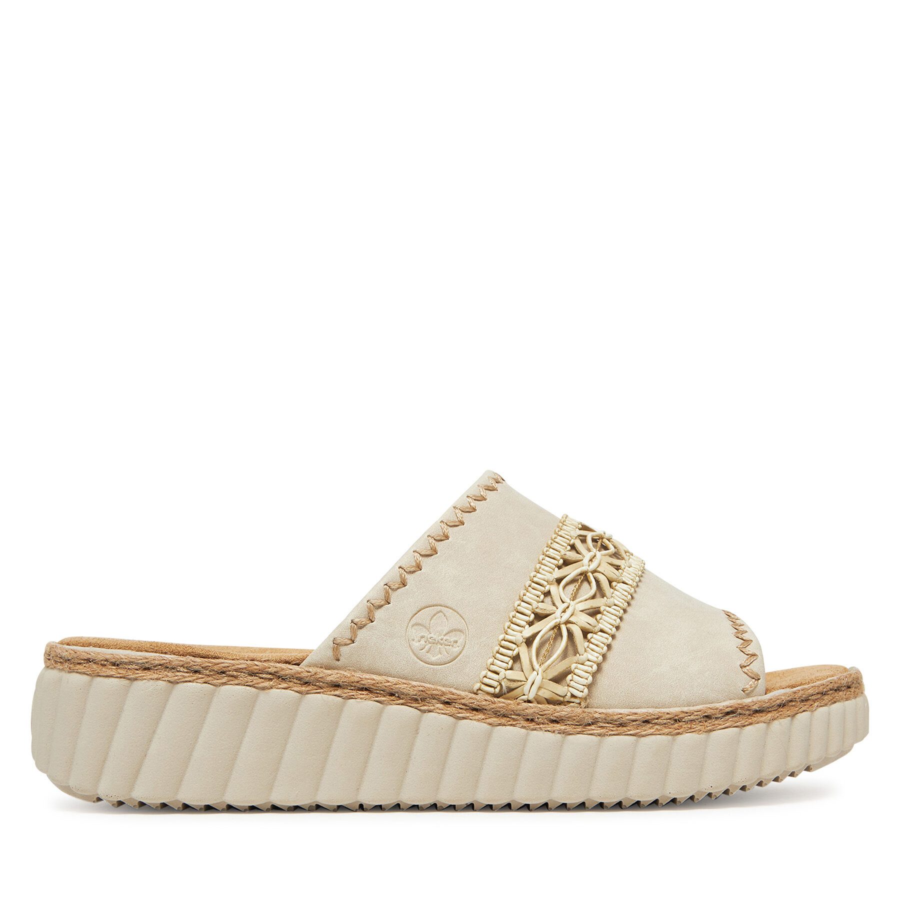 Rieker Damen-Flip-Flops Beige 69278-60 Badepantolette